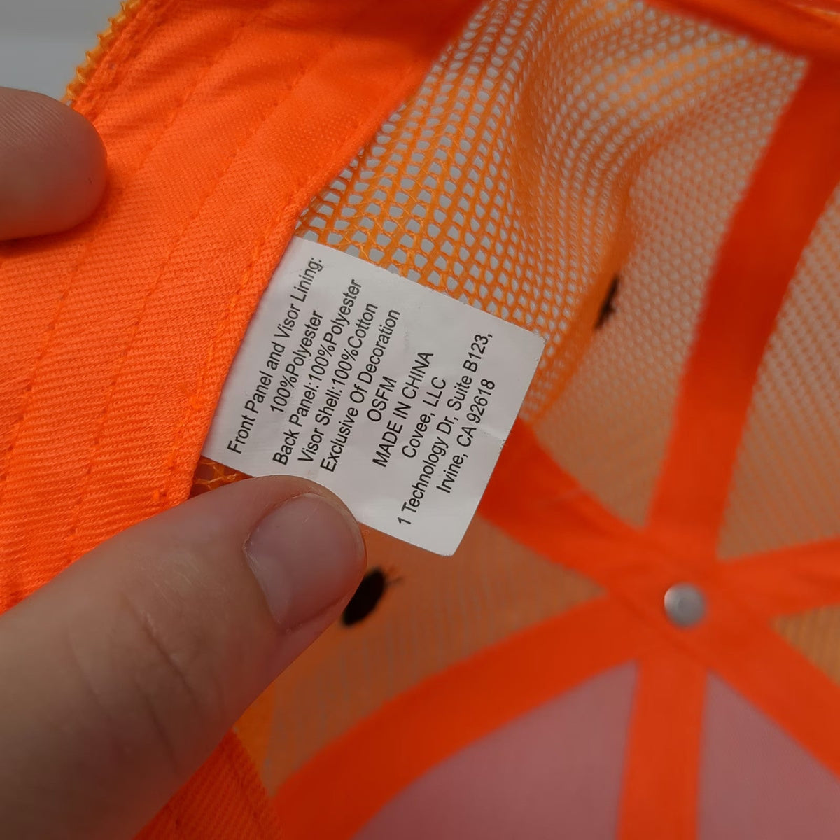 Tractor Supply Co Trucker Hat Orange Black One Size Snapback Mesh Logo Work Hat