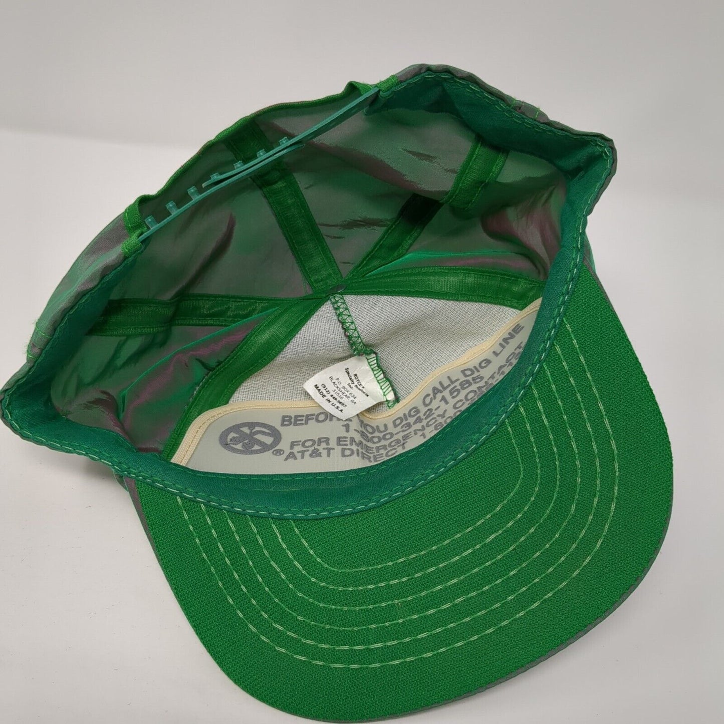 AT&T Snapback Hat Green One Size Adjustable Solid Outdoor Royce's