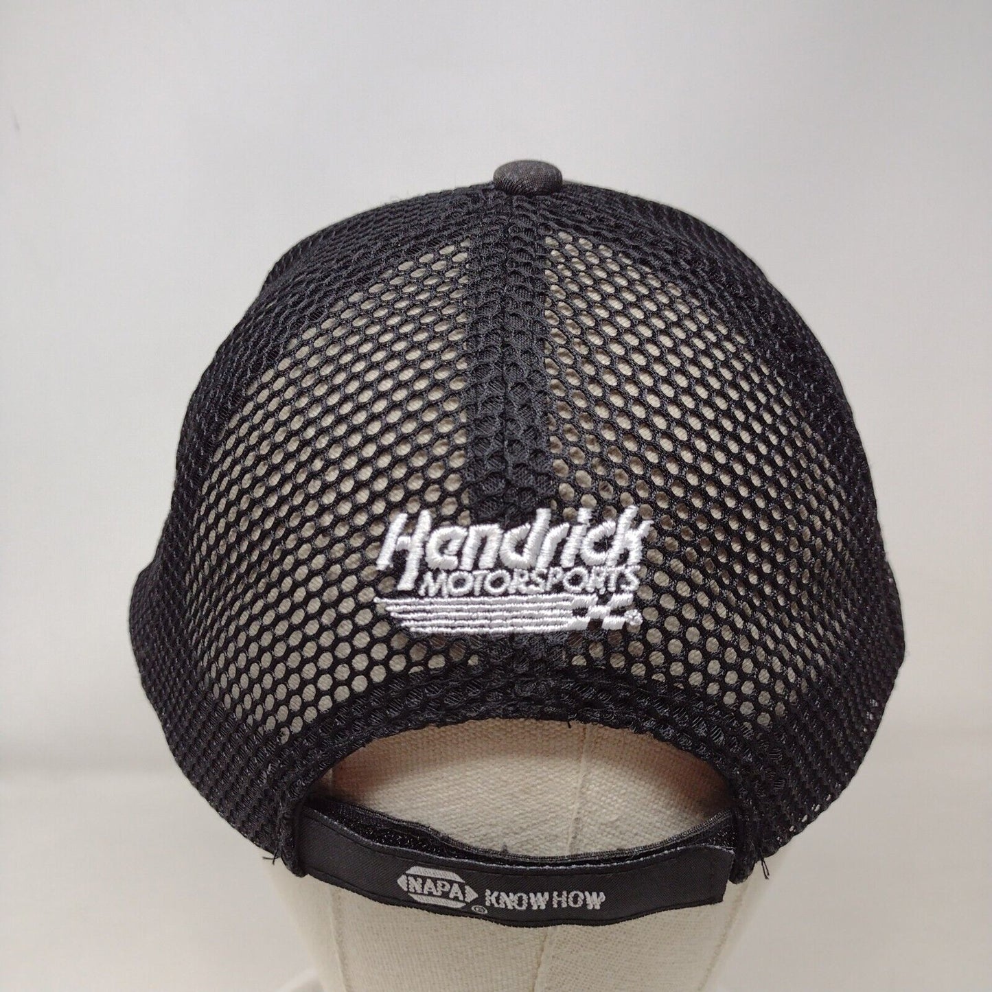 NAPA Racing Strapback Mesh Back Hat Black Embroidered Logo Hendrick Motorsports