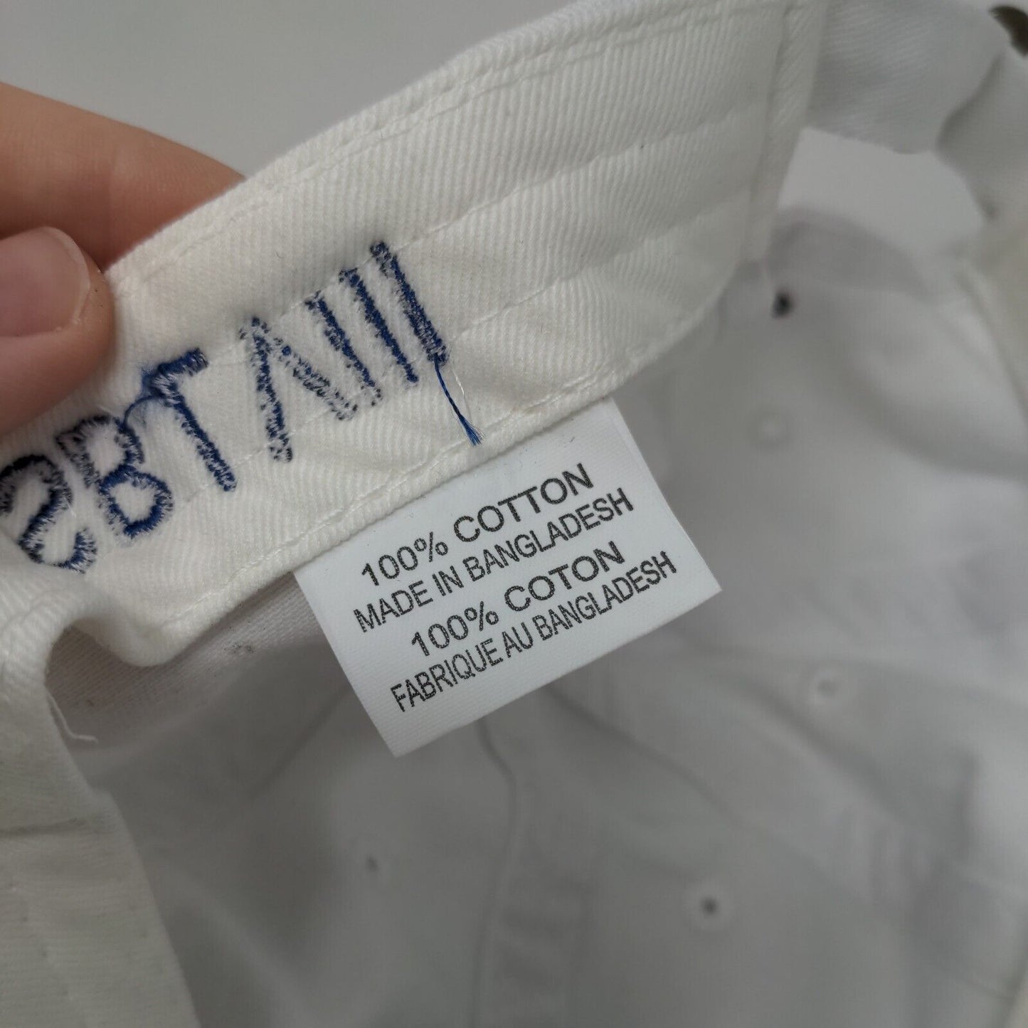 TNF SB LVIII Slideback Hat White One Size Adjustable Embroidered 6 Panel Cotton