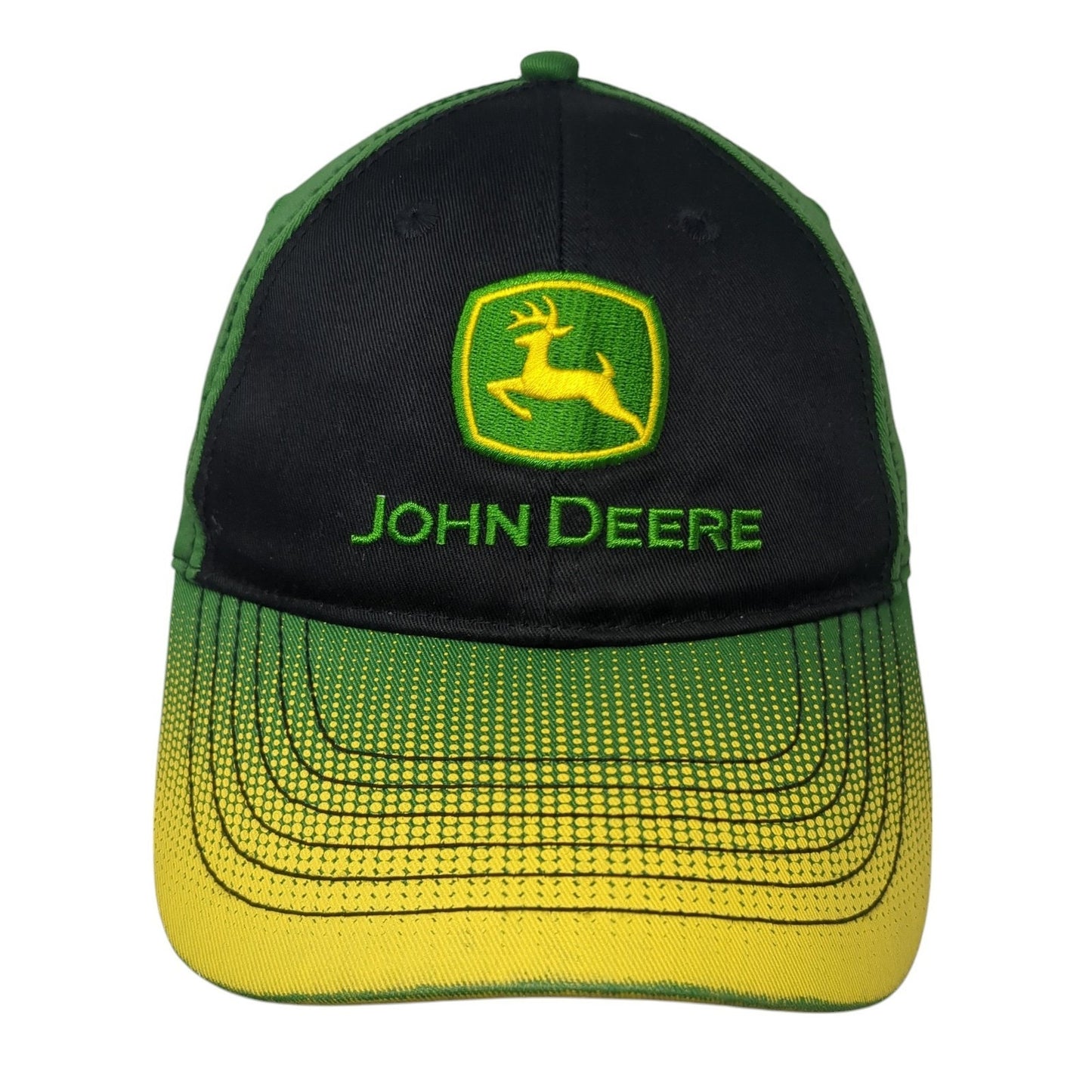 John Deere Strapback Baseball Cap Multicolor One Size Adjustable Embroidered