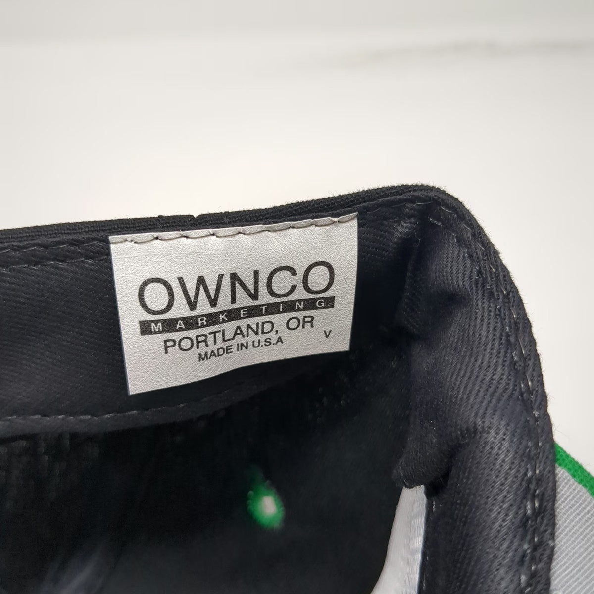 OWNCO 5 Panel Black Green One Size Snapback Boise Cascade Trucking Tree Hat
