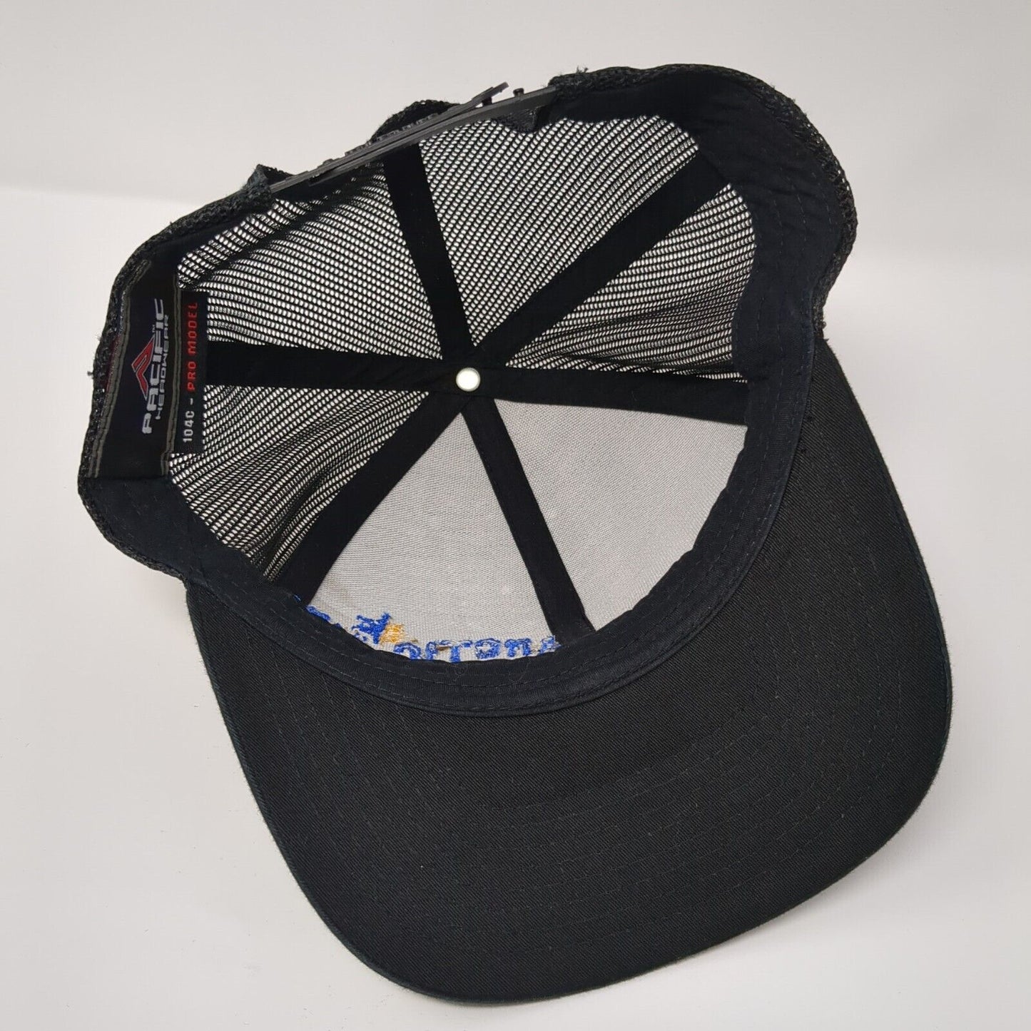 Arctic Air Snapback Trucker Hat Black OSFA Adjustable Embroidered Mesh Back