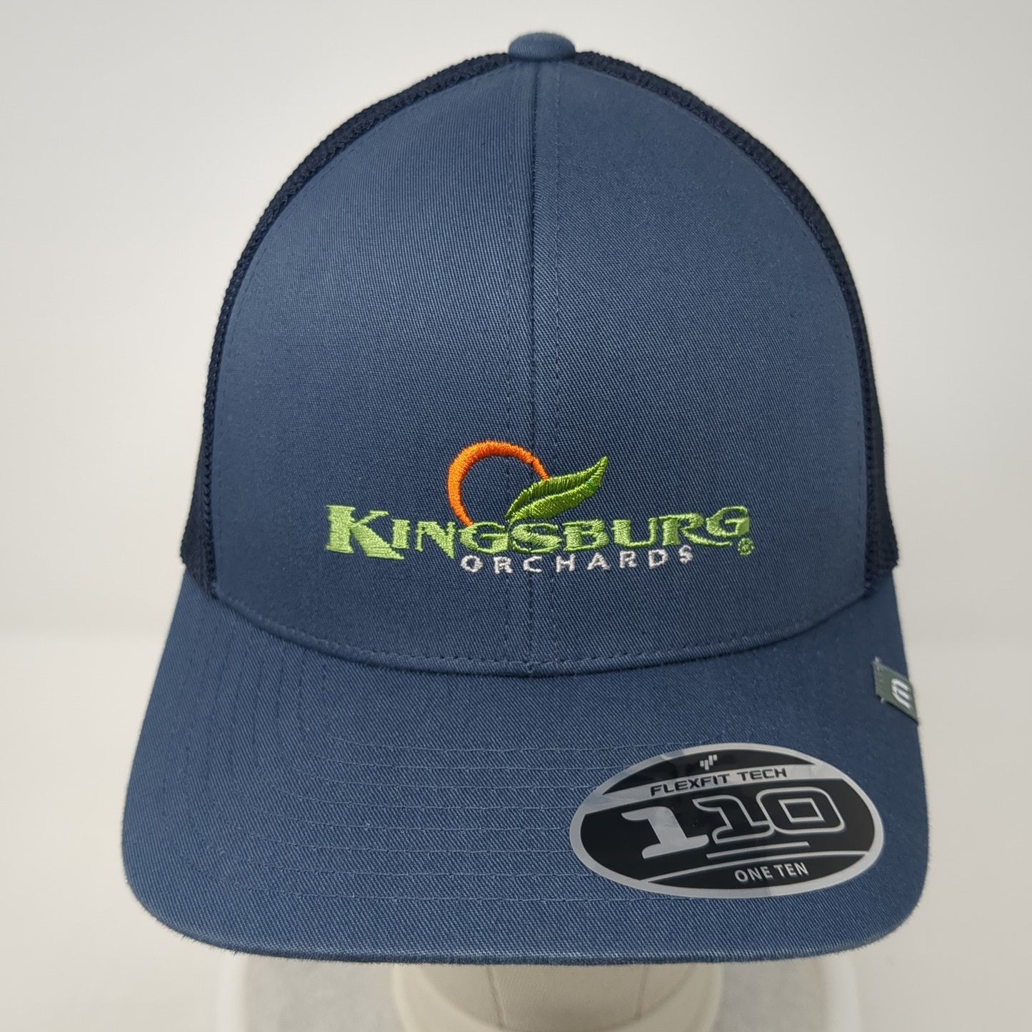Kingsburg Orchards Snapback Trucker Hat Blue OS Mesh Back 110 Flexfit Yupoong