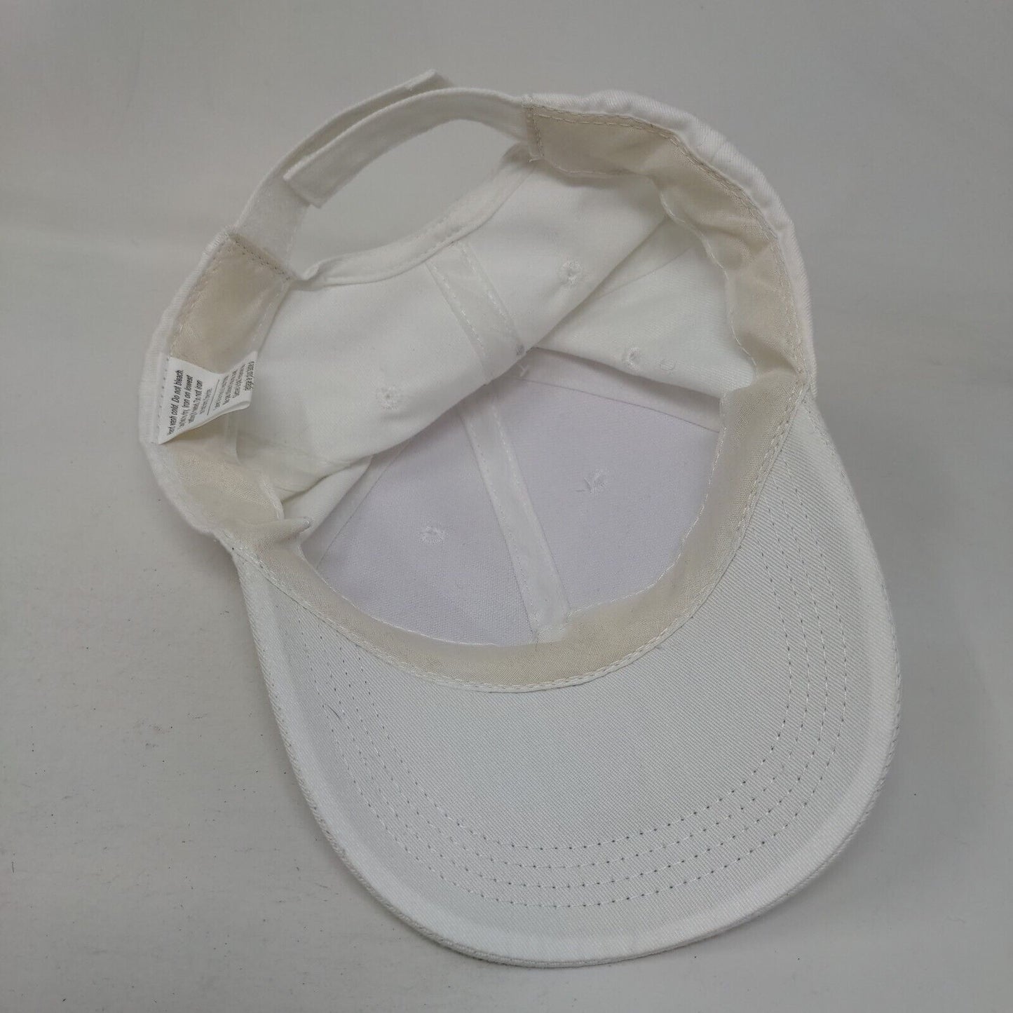 Unbranded Slideback Hat White One Size Adjustable Solid Vent Holes Blank