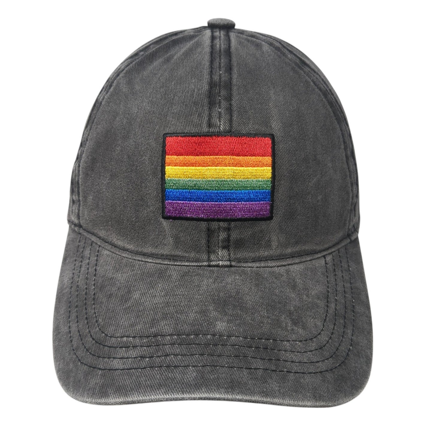 Rainbow Pride Slideback Hat Gray One Size Adjustable David And Young