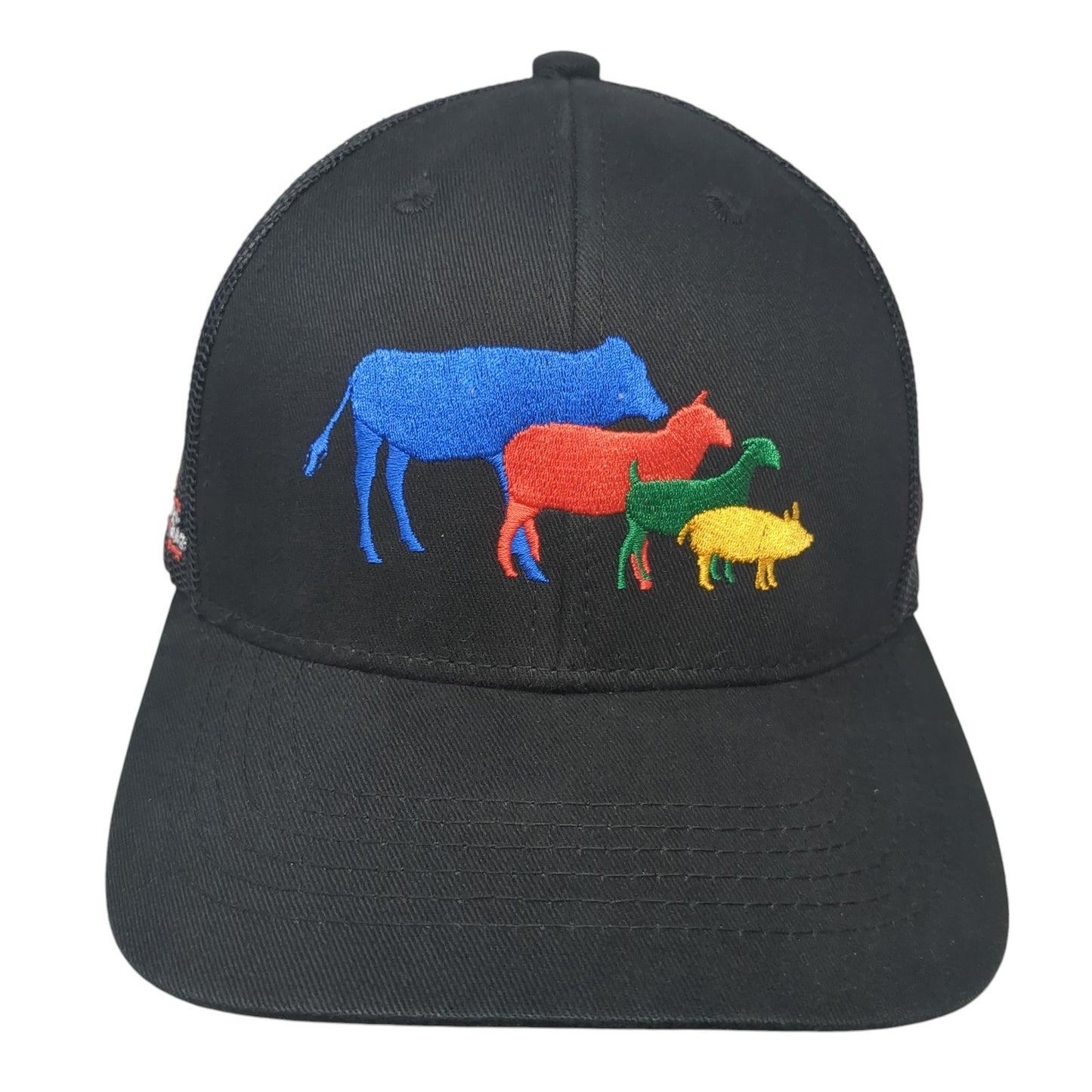Animals D&B Supply Sunglo Snapback Trucker Hat Black One Size Mesh Back
