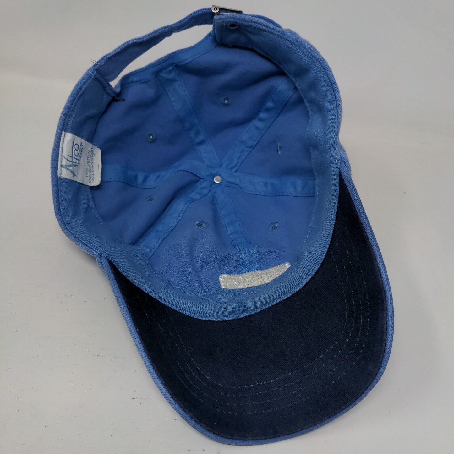 AFTCO Slideback Hat Blue OSFA Embroidered Adjustable Vent Holes