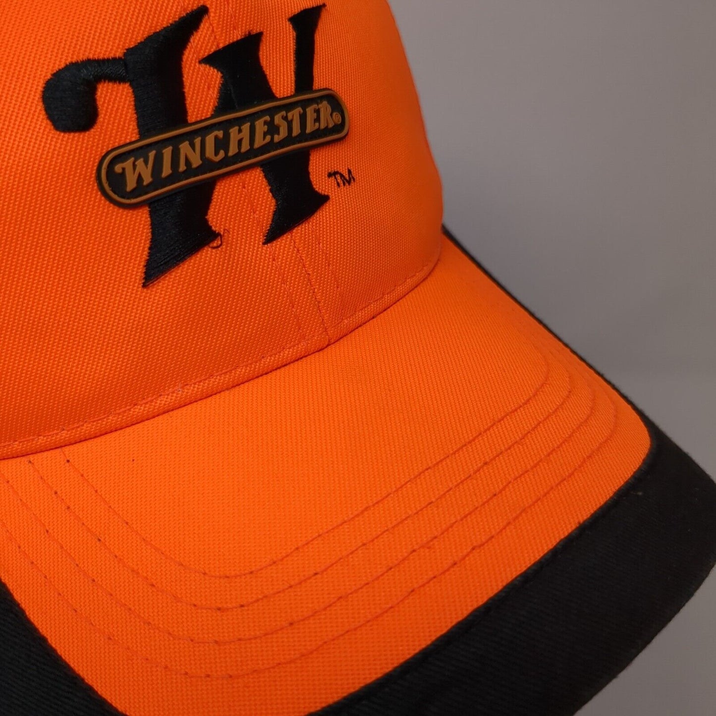 Winchester Slideback Hat Orange OSFA Adjustable Embroidered Signatures