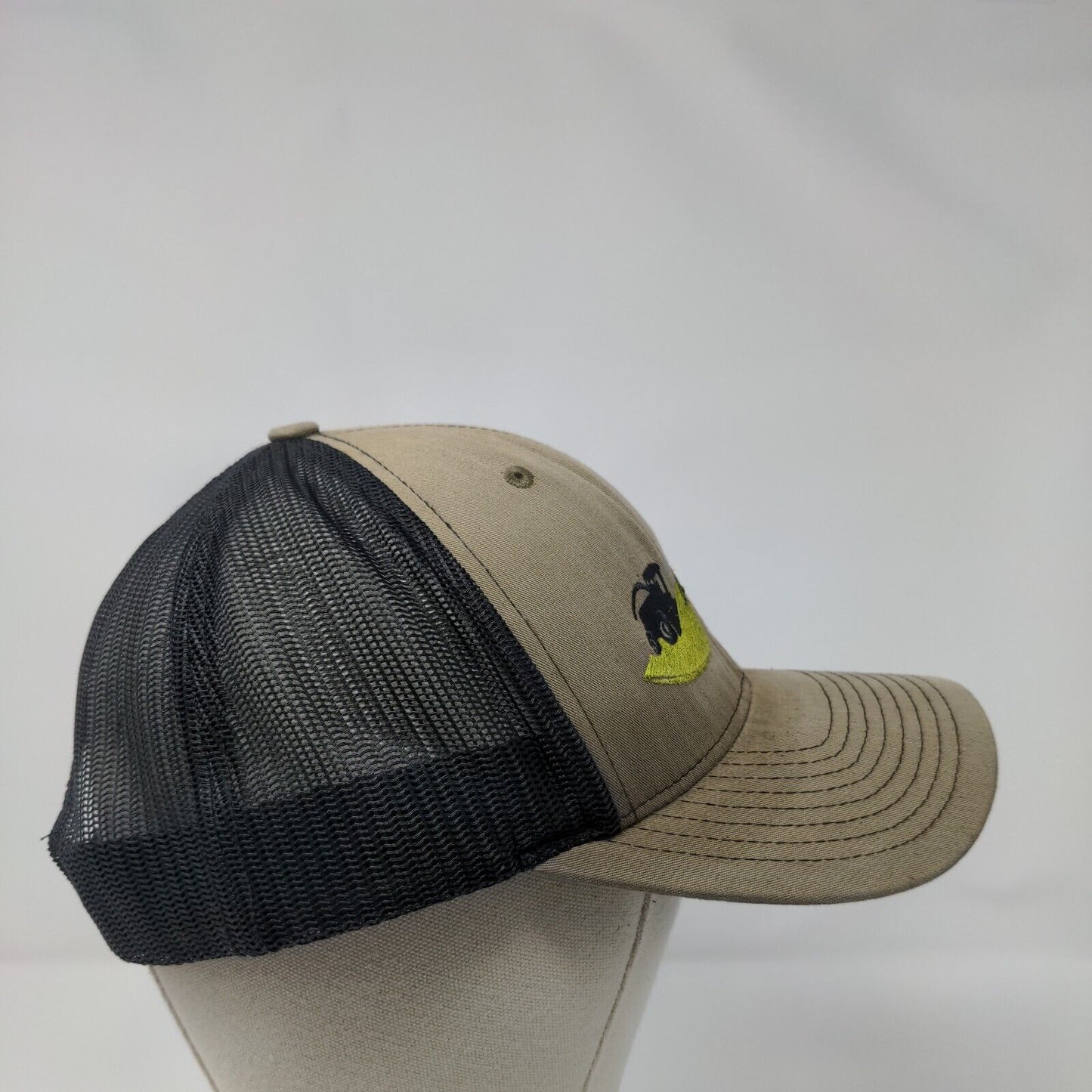 AgRidge Repair Snapback Trucker Hat Tan One Size Mesh Back Embroidered