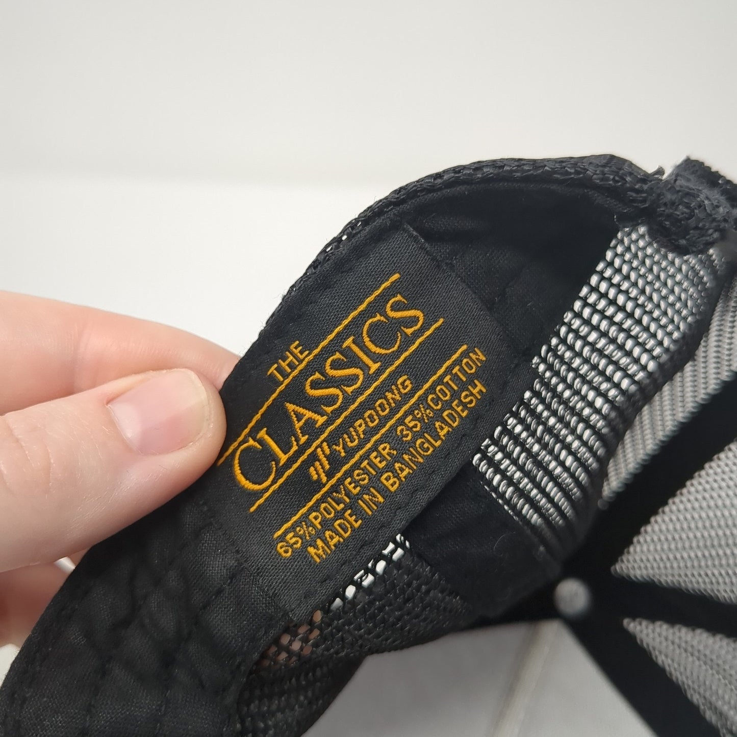 FFF Protection Snapback Trucker Hat Black One Size Mesh Back Yupoong