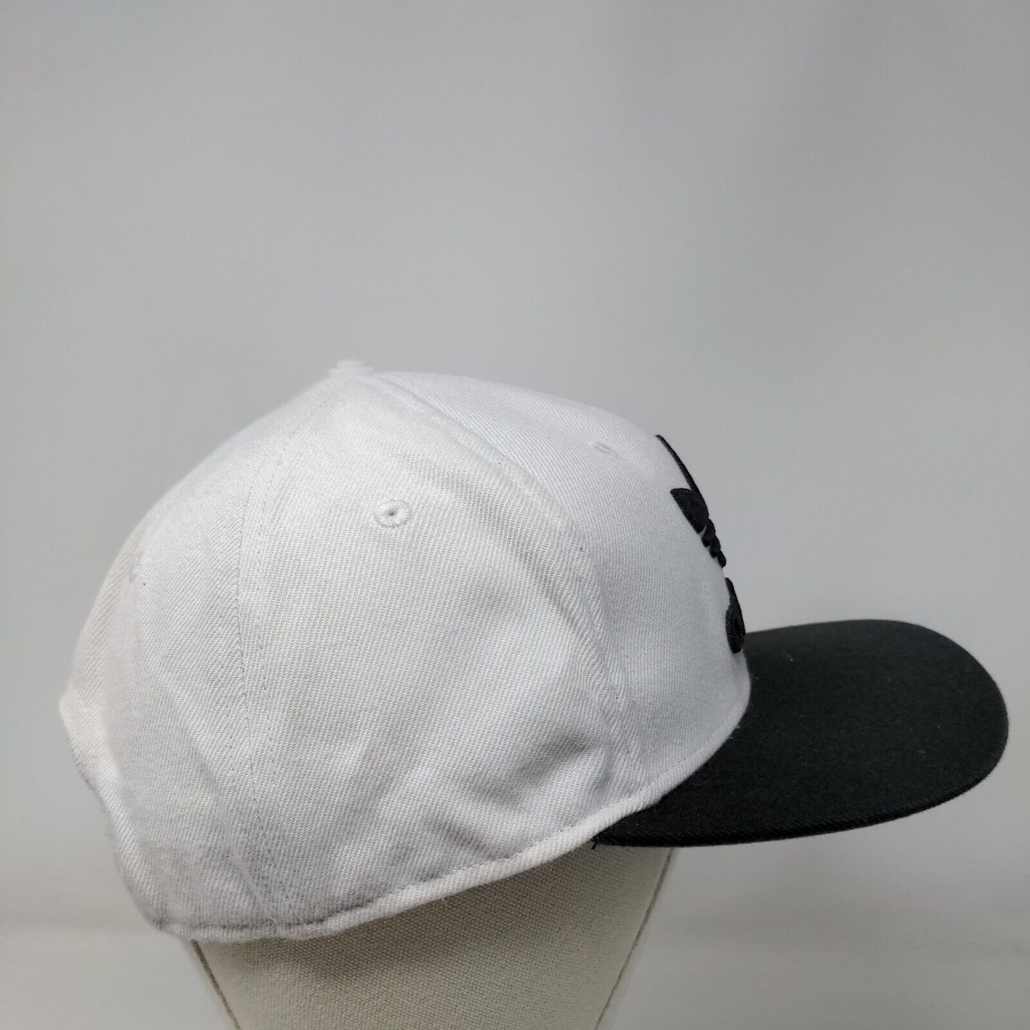 Adidas Snapback Hat White One Size Adjustable Embroidered Trefoil 6 Panel