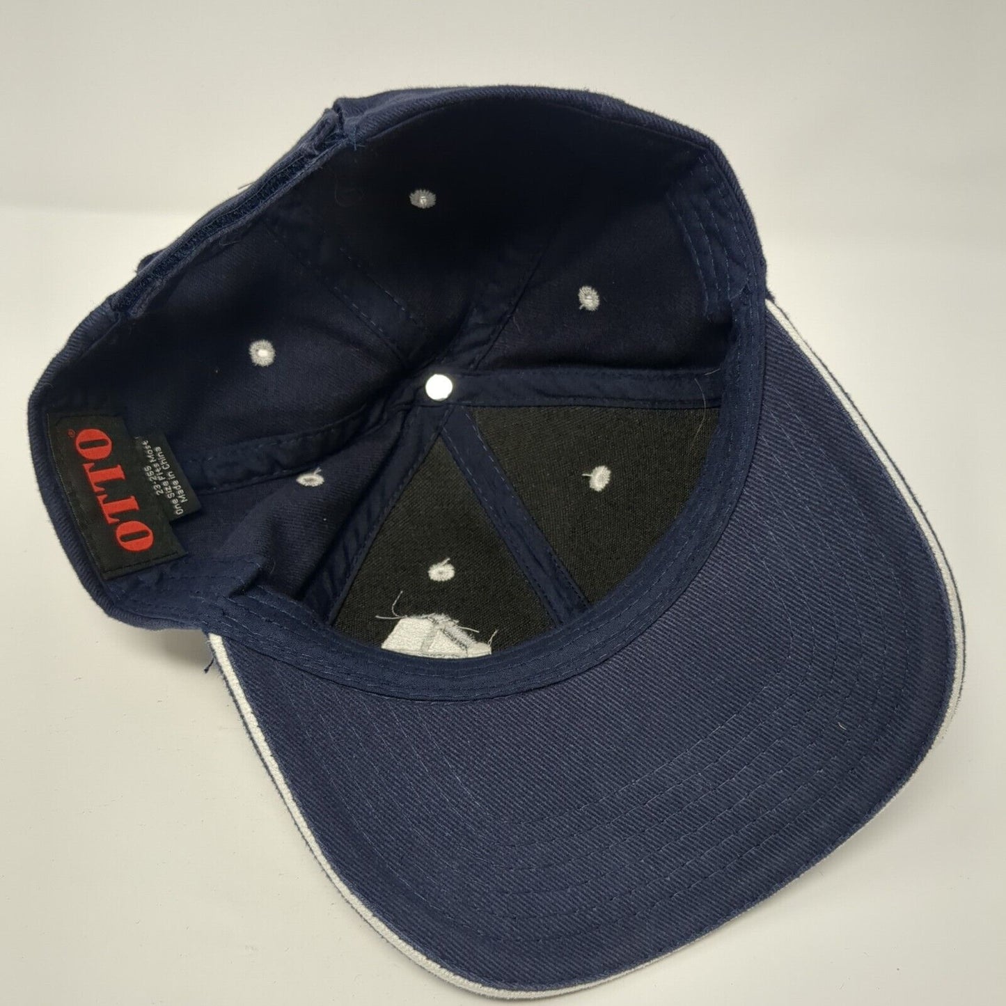 Andersen Hitches Strapback Hat Blue One Size Adjustable Embroidered Otto Cotton