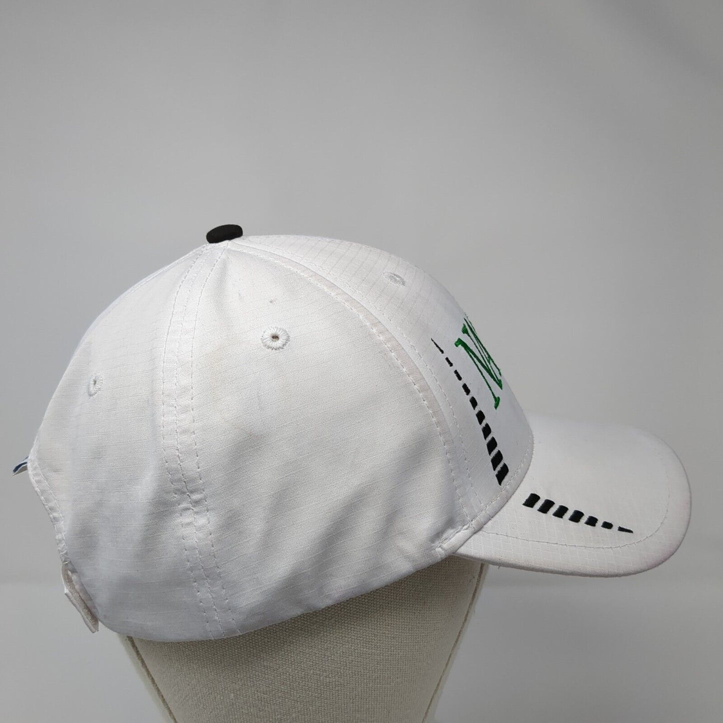 NASBA Strapback Golf Hat White One Size Solid Embroidered Cap America