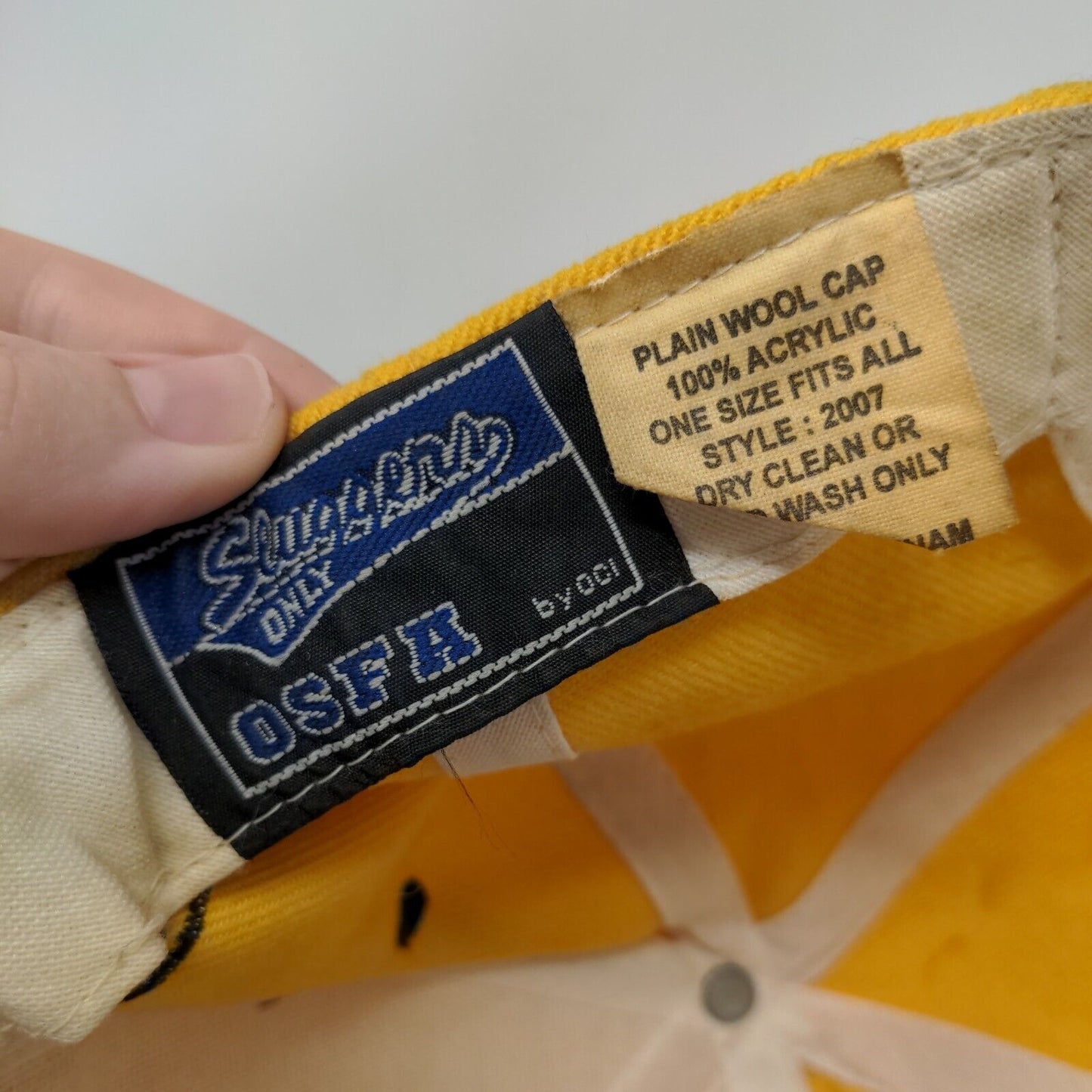 Los Angeles Chargers Strapback Hat Yellow OSFA Embroidered Logo Adjustable Wool