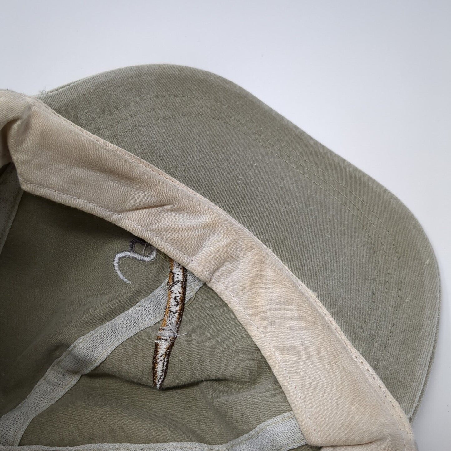 Unbranded Slideback Hat Tan One Size Solid Adjustable Leather Strap