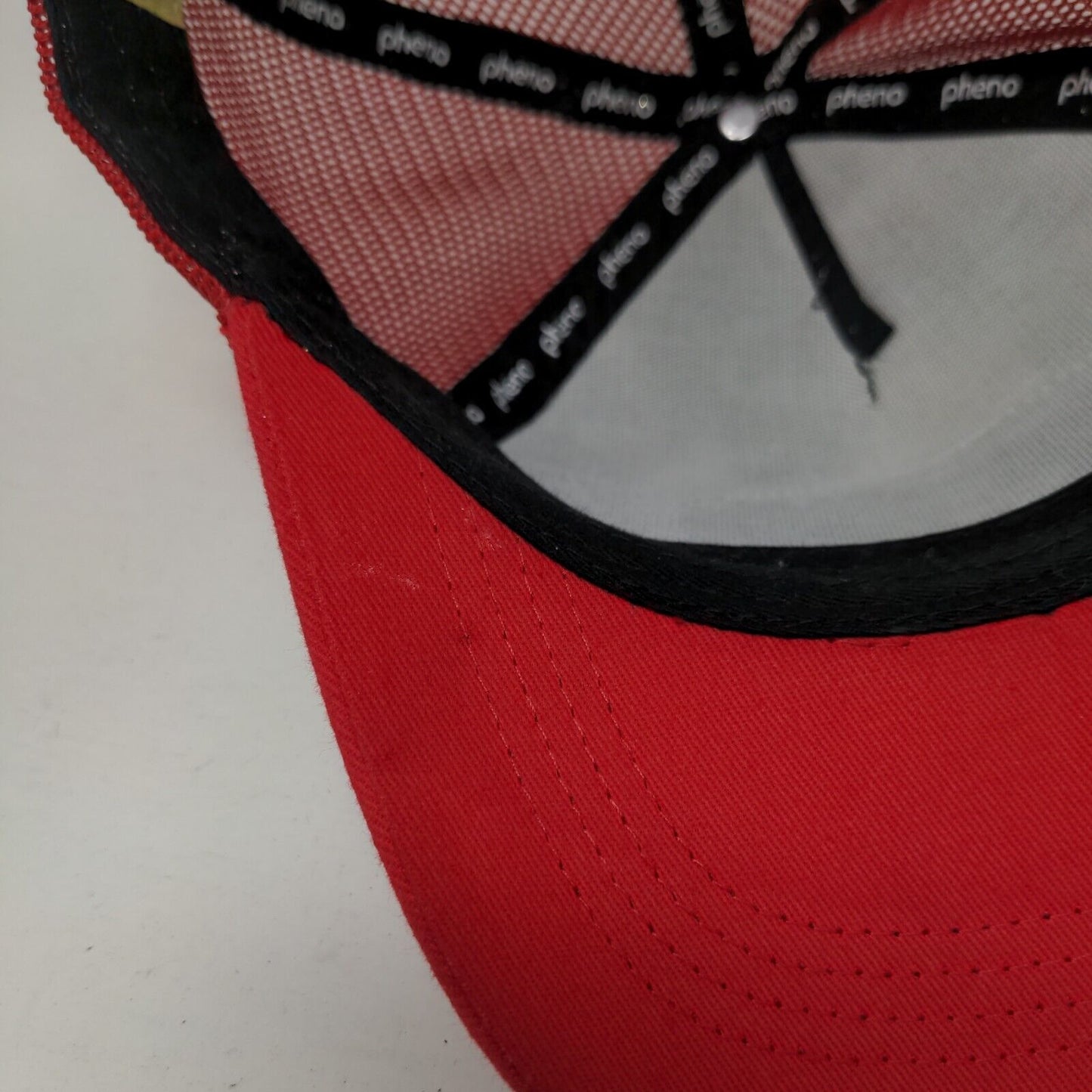Papa Jesus Farms Snapback Trucker Hat Red One Size Adjustable Mesh Back Pheno