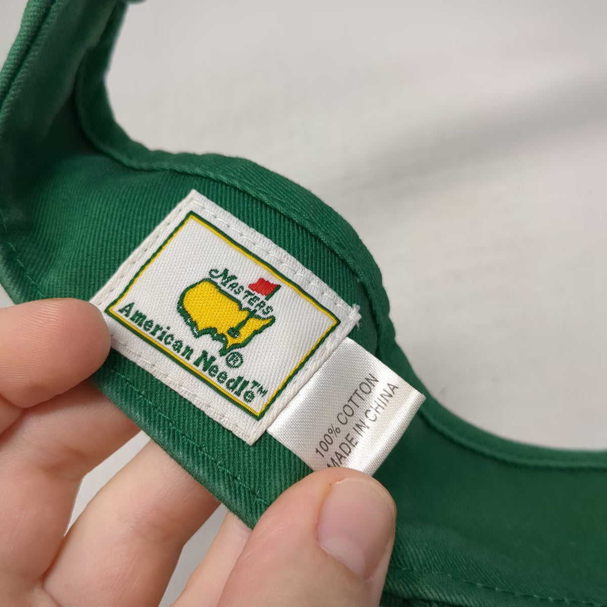 American Needle Masters Visor Hat Green One Size Golf Tournament Embroidered