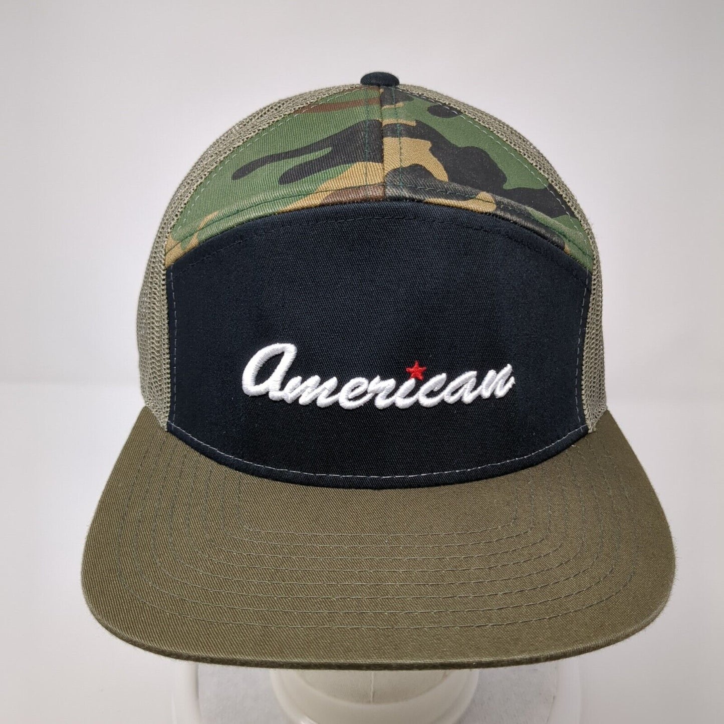 American Snapback Trucker Hat Multicolor OS Adjustable Mesh Back Richardson