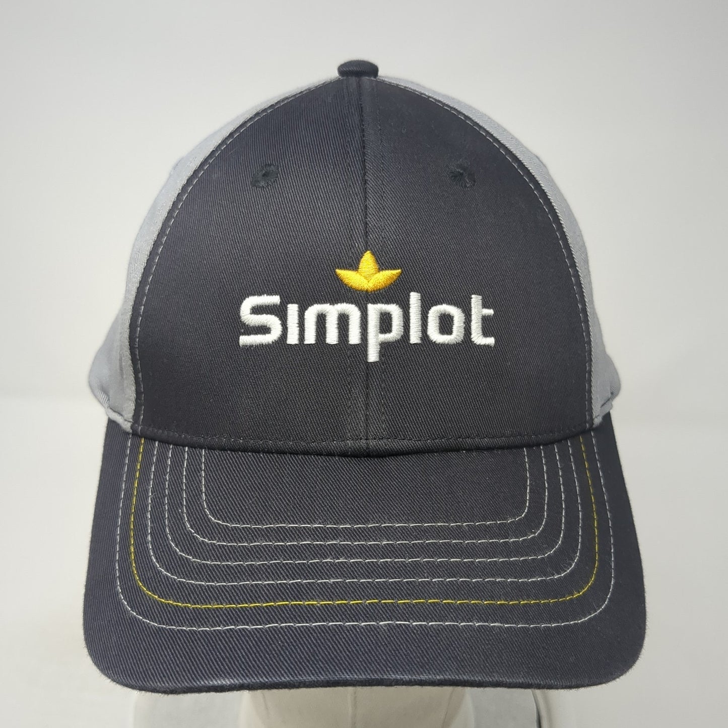 Simplot Strapback Baseball Cap Gray One Size Adjustable Embroidered K-Products