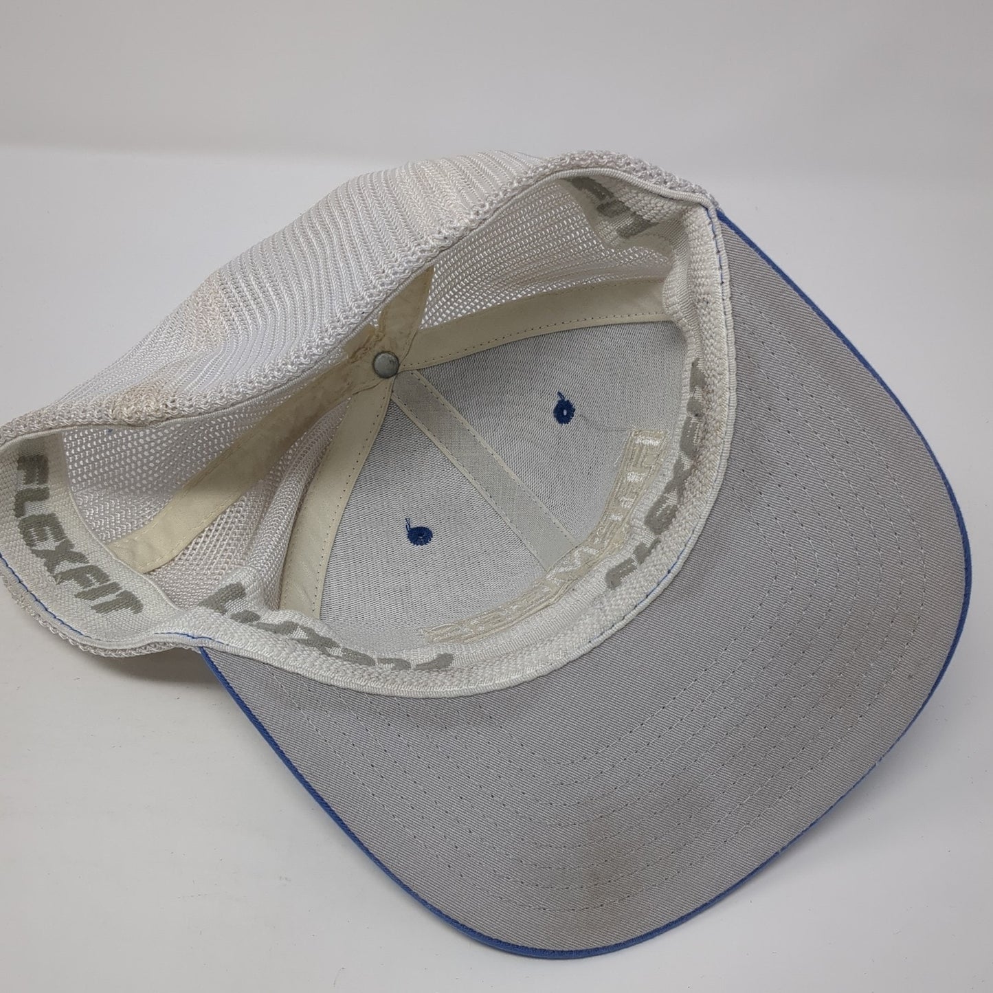 Farmore of Idaho Fitted Mesh Back Trucker Hat Blue Medium Port Authority