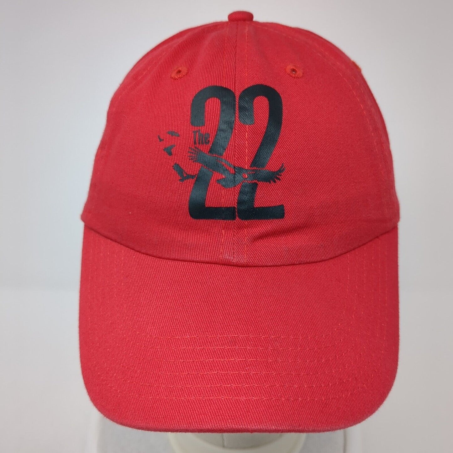 The 22 Slideback Hat Red One Size Adjustable Vented Holes 6 Panel Cotton