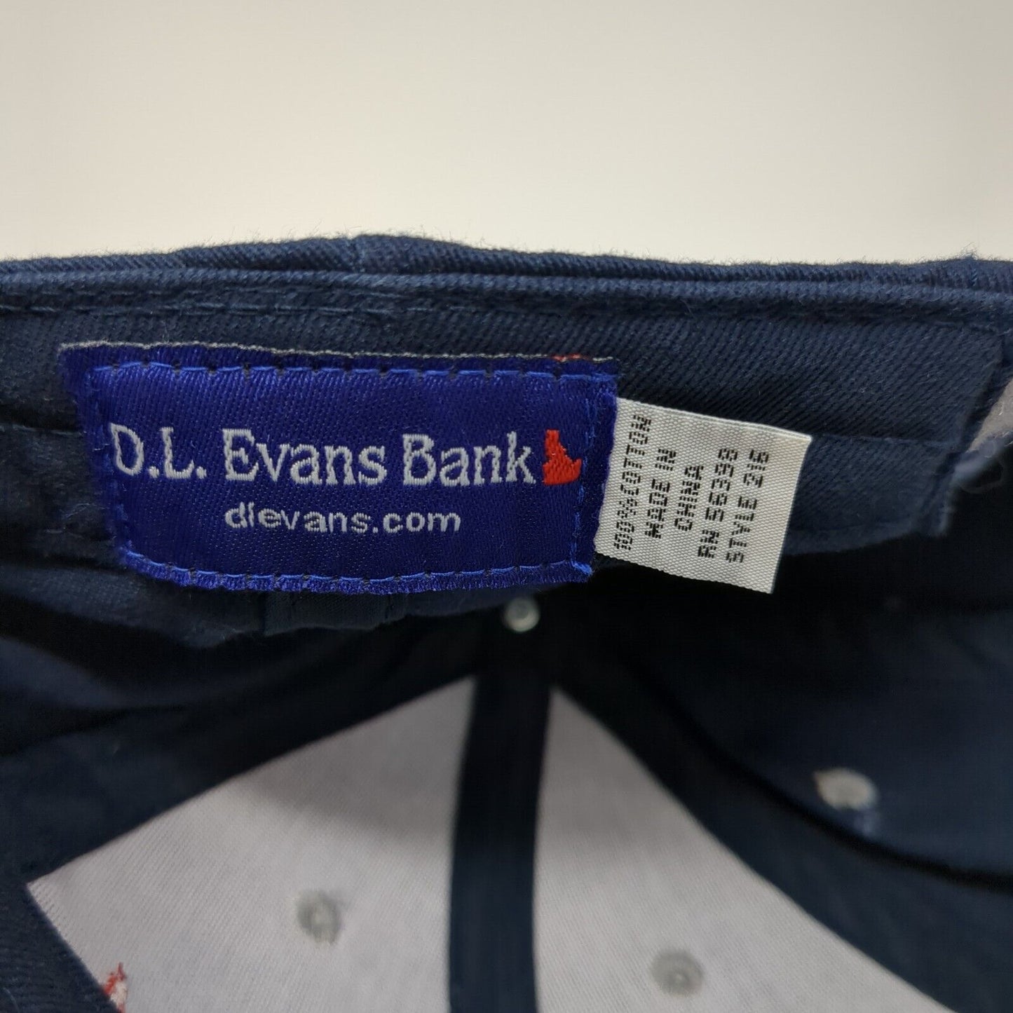 D. L. Evans Bank Idaho Strapback Hat Blue One Size Adjustable 6 Panel