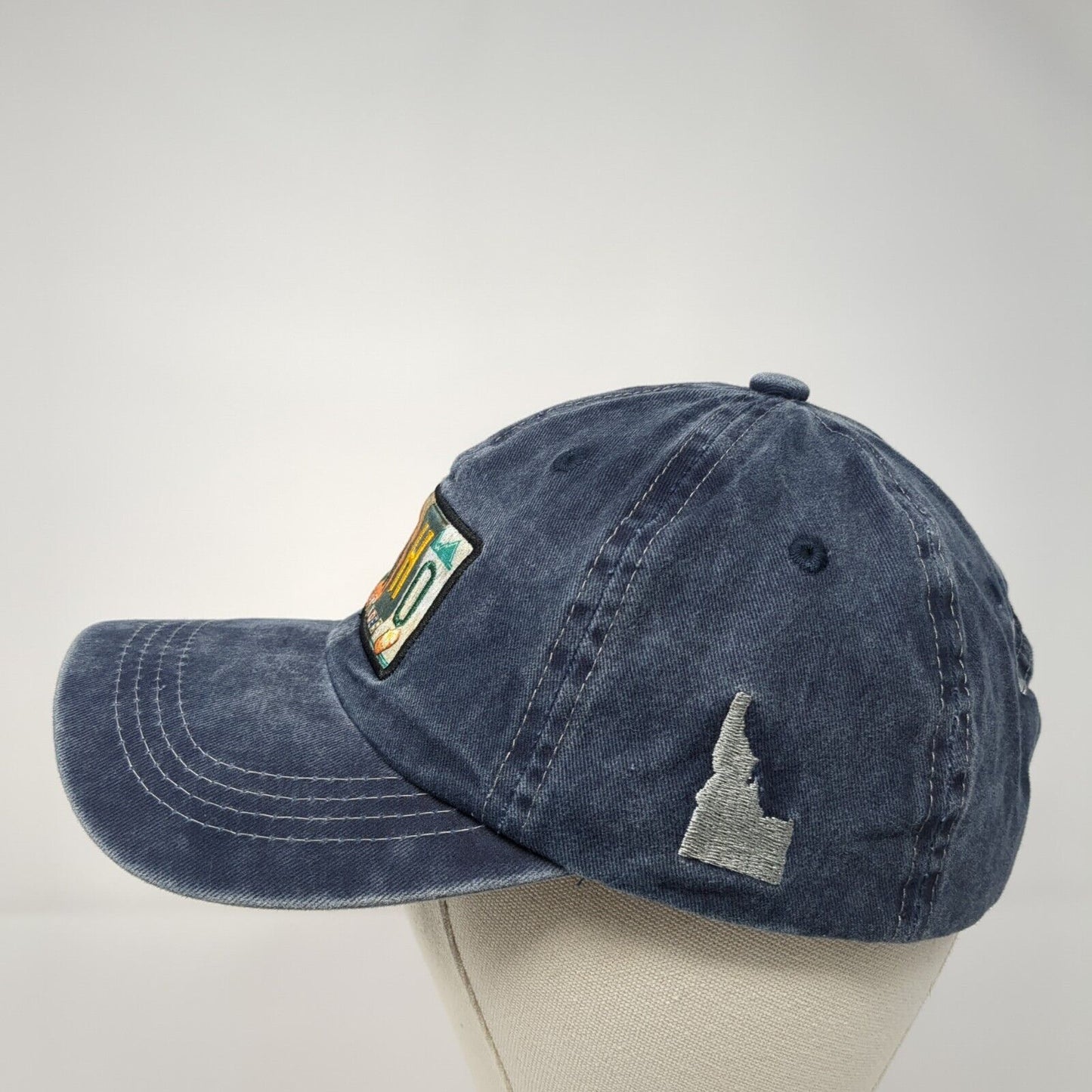 Idaho Famous Potatoes Slideback Hat Blue One Size Embroidered 6 Panel