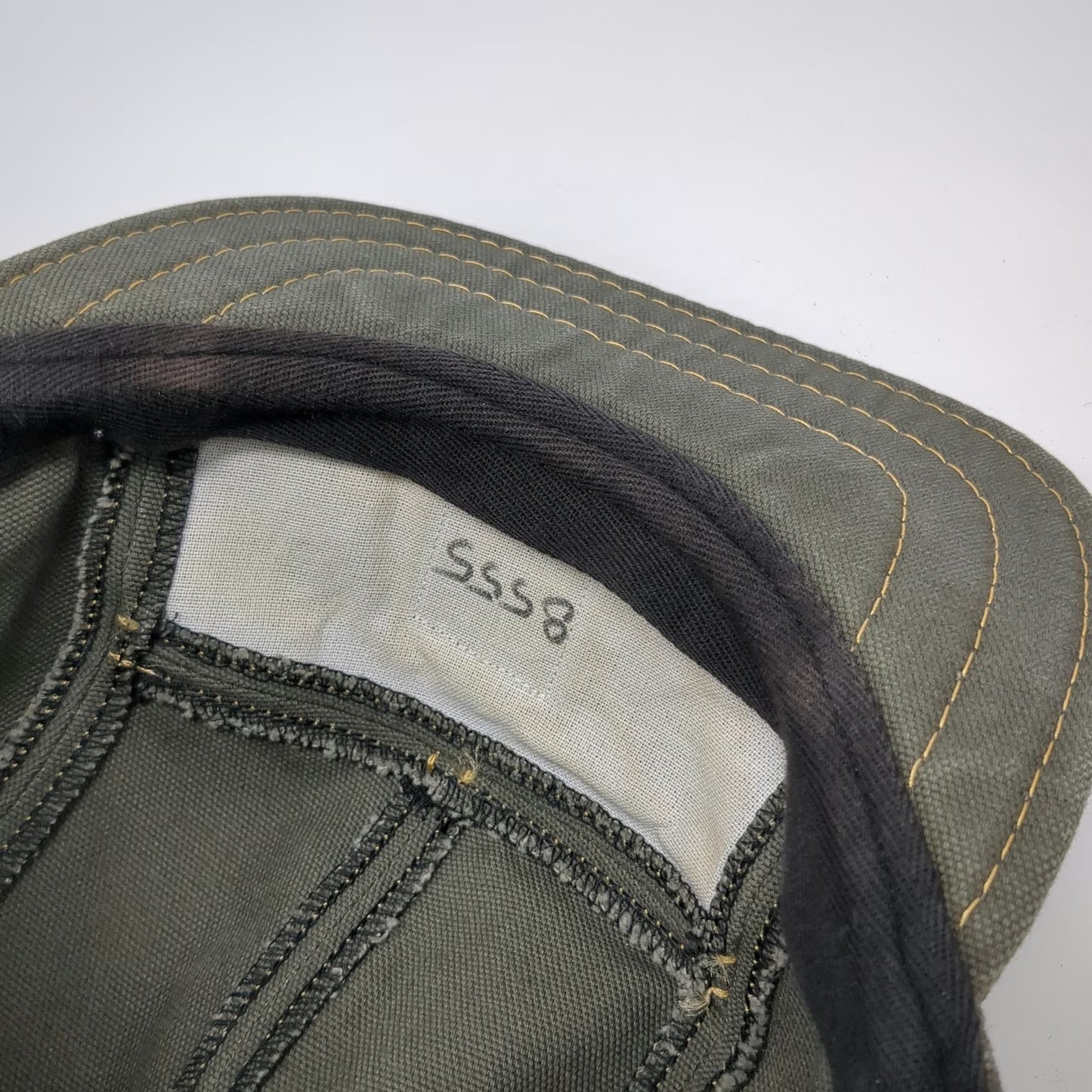 Ape & Bird 5 Panel Green Hat OS Strapback Canvas Contrast Stitch Made in USA