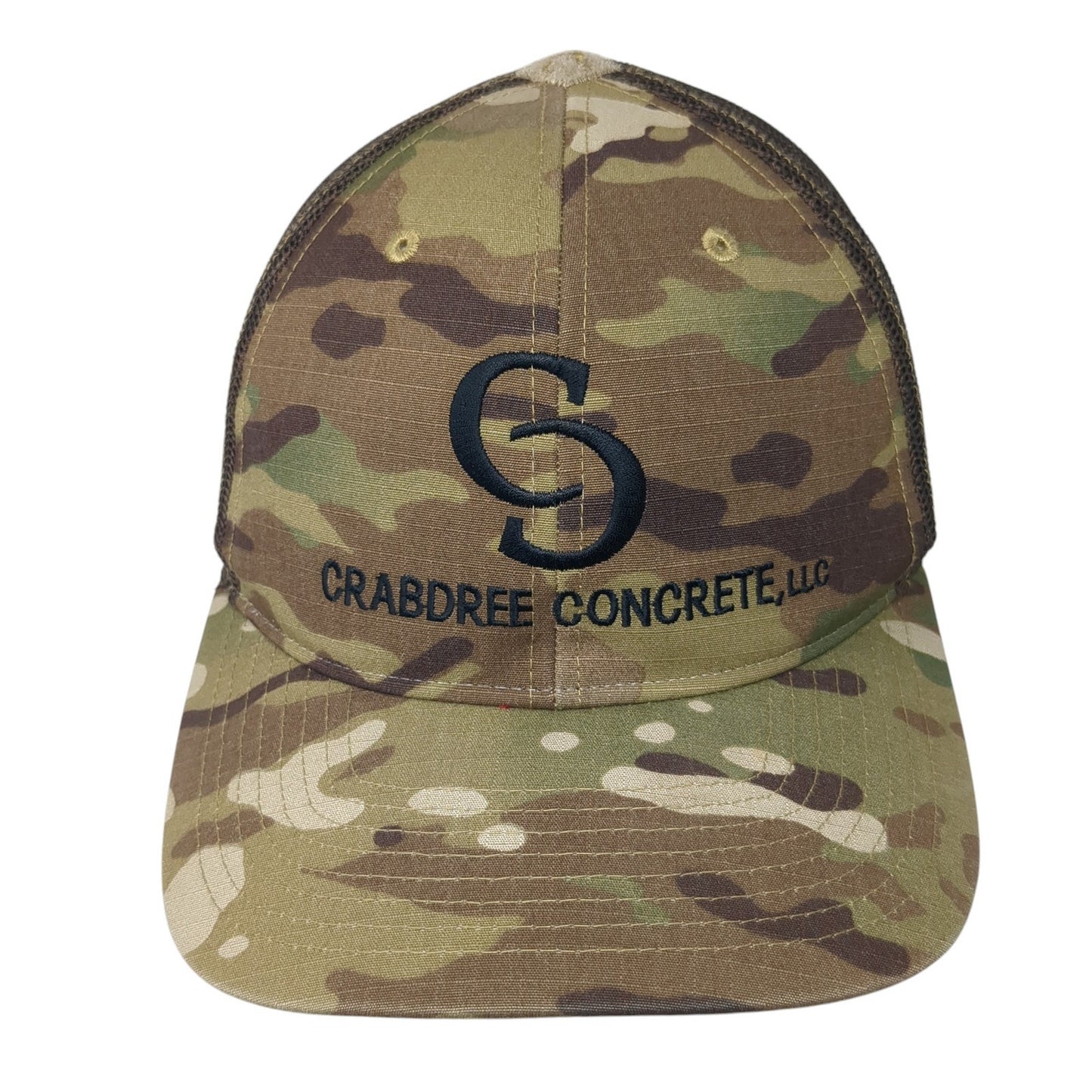 Crabdree Concrete LLC Snapback Trucker Hat Multi One Size Camouflage