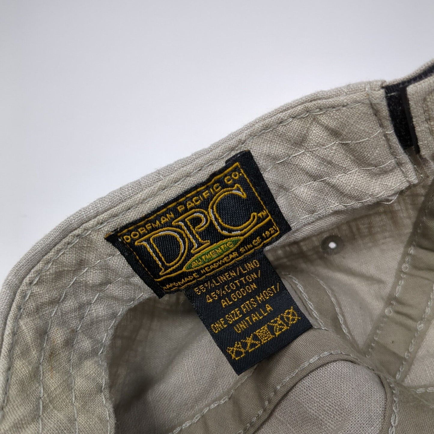 Palm Desert Strapback Hat Tan One Size Adjustable Embroidered Dorfman Pacific Co