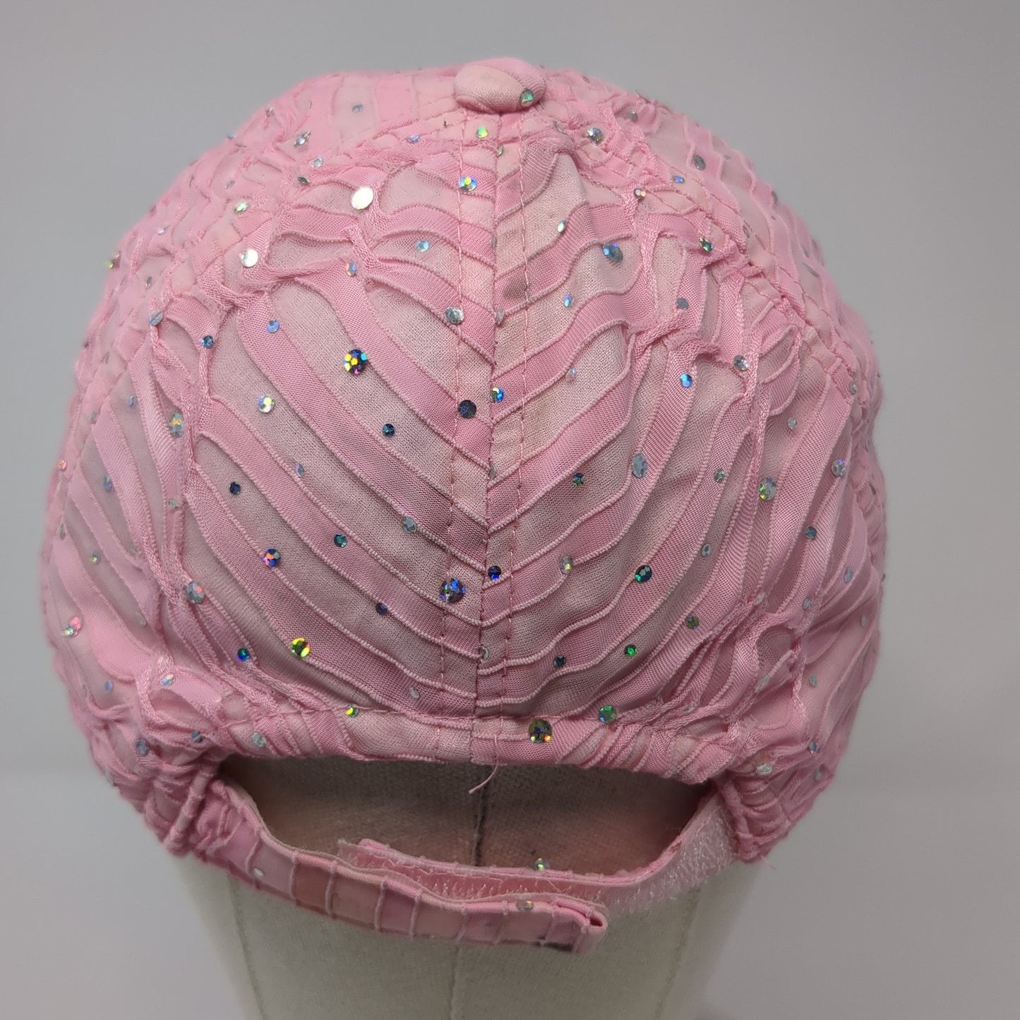 Rhinestone Bling Strapback Hat Pink One Size Adjustable Something Special