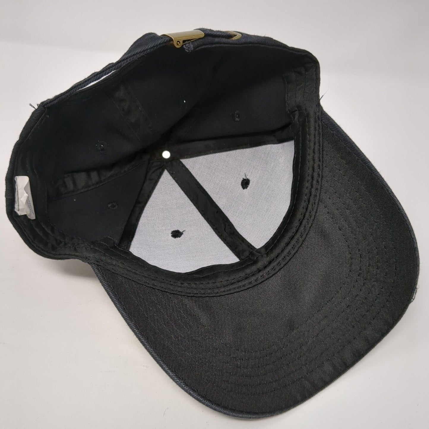 Mrs. Slideback Hat Black One Size Adjustable Embroidered Vented Holes 6 Panel