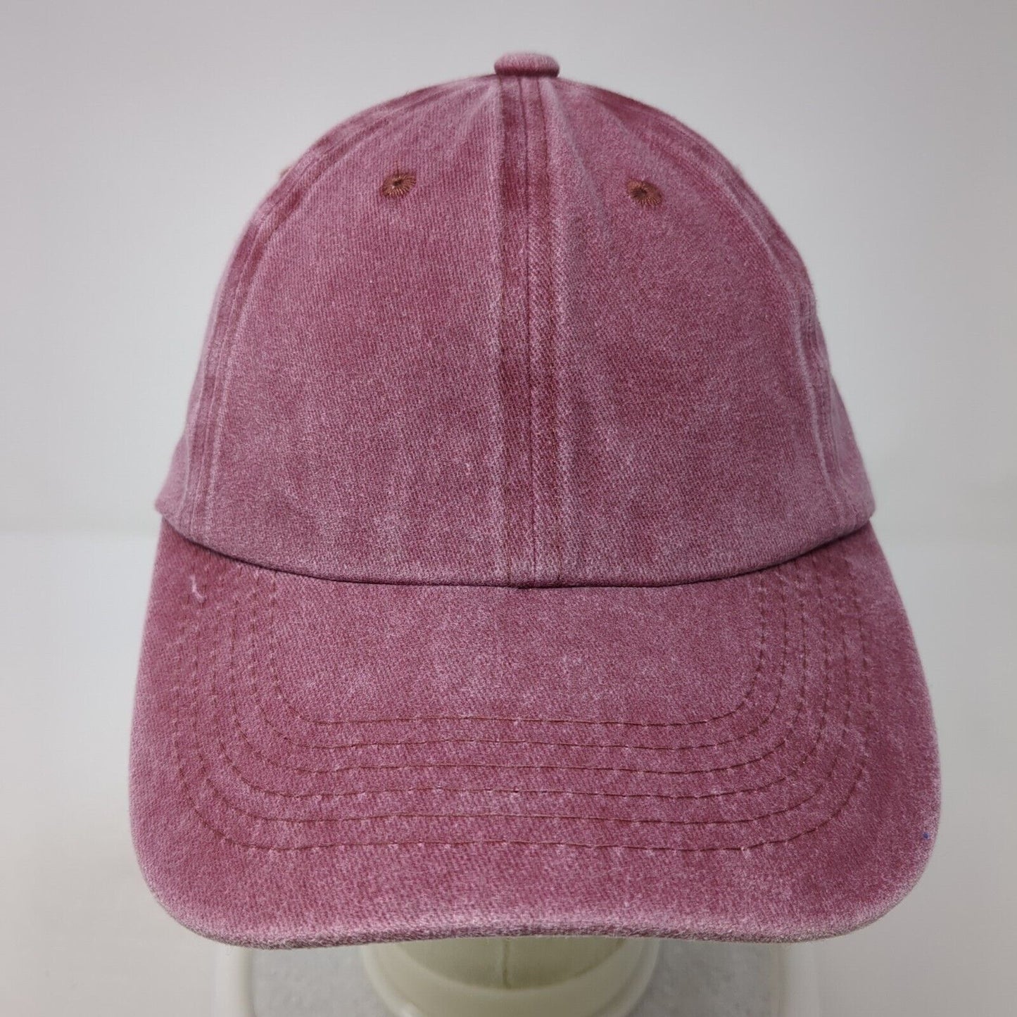 Meinicy Slideback Hat Red One Size Adjustable Vented Holes 6 Panel Blank