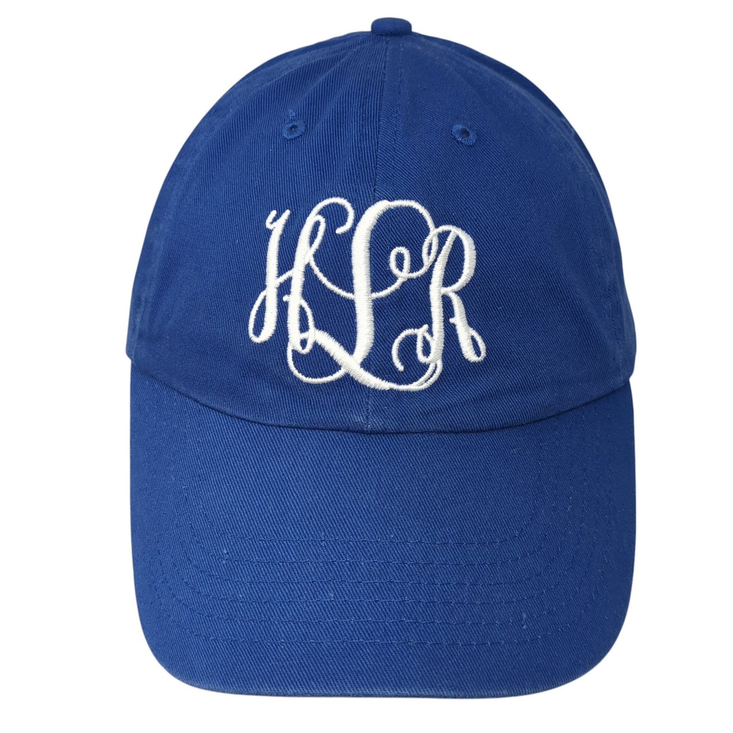 The Turnip Seed Co Slideback Hat Blue One Size Adjustable Monogram
