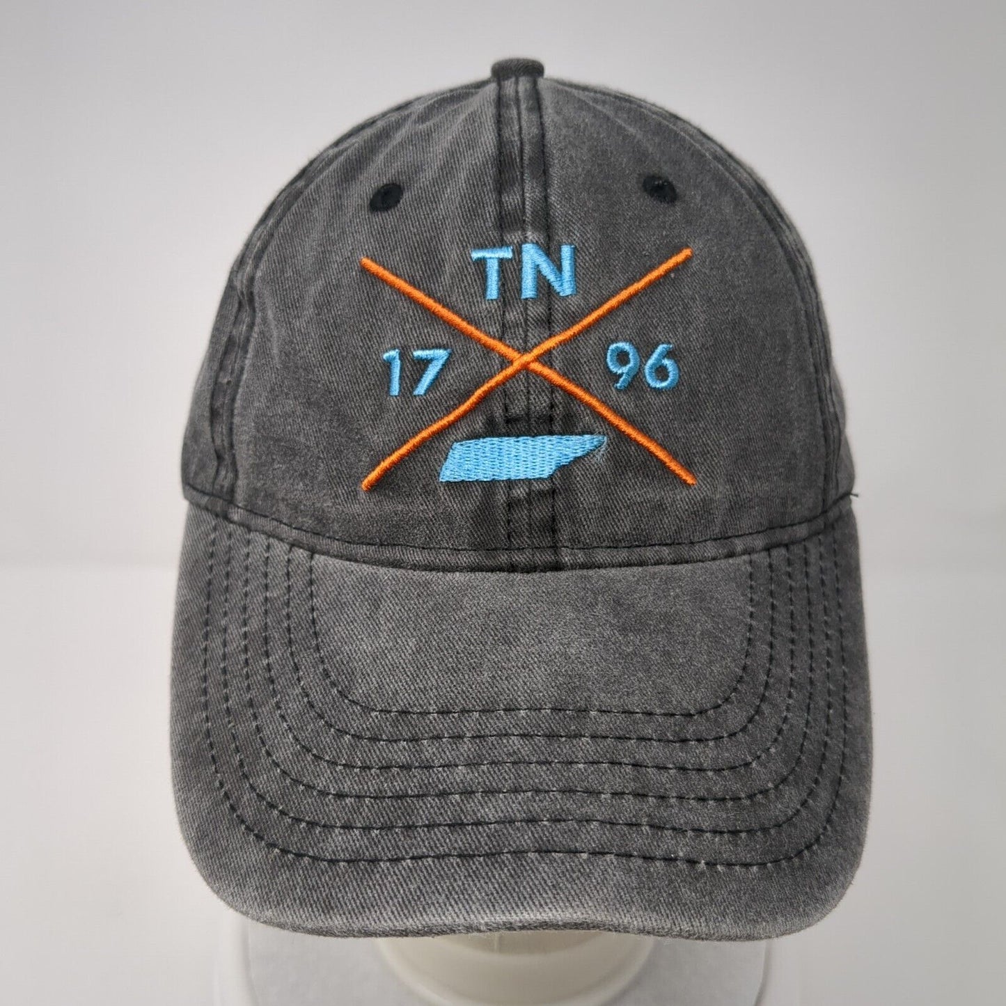 TN 1796 Slideback Hat Gray One Size Adjustable Embroidered 6 Panel