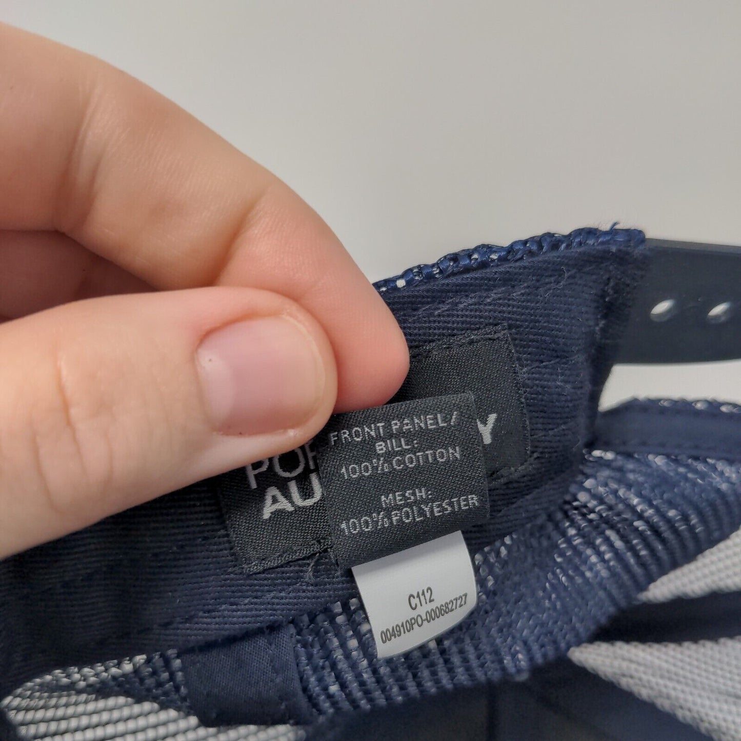 Ole Miss Rebels Snapback Trucker Hat Blue OSFA Adjustable Mesh Port Authority