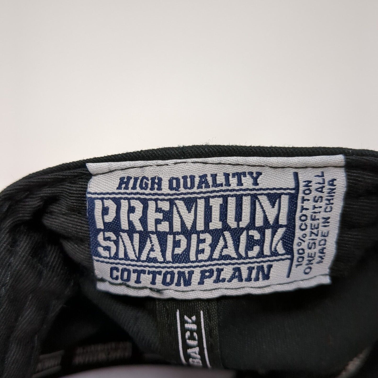 Shaka Sign Premium Snapback Hat Black One Size Adjustable Embroidered Cotton