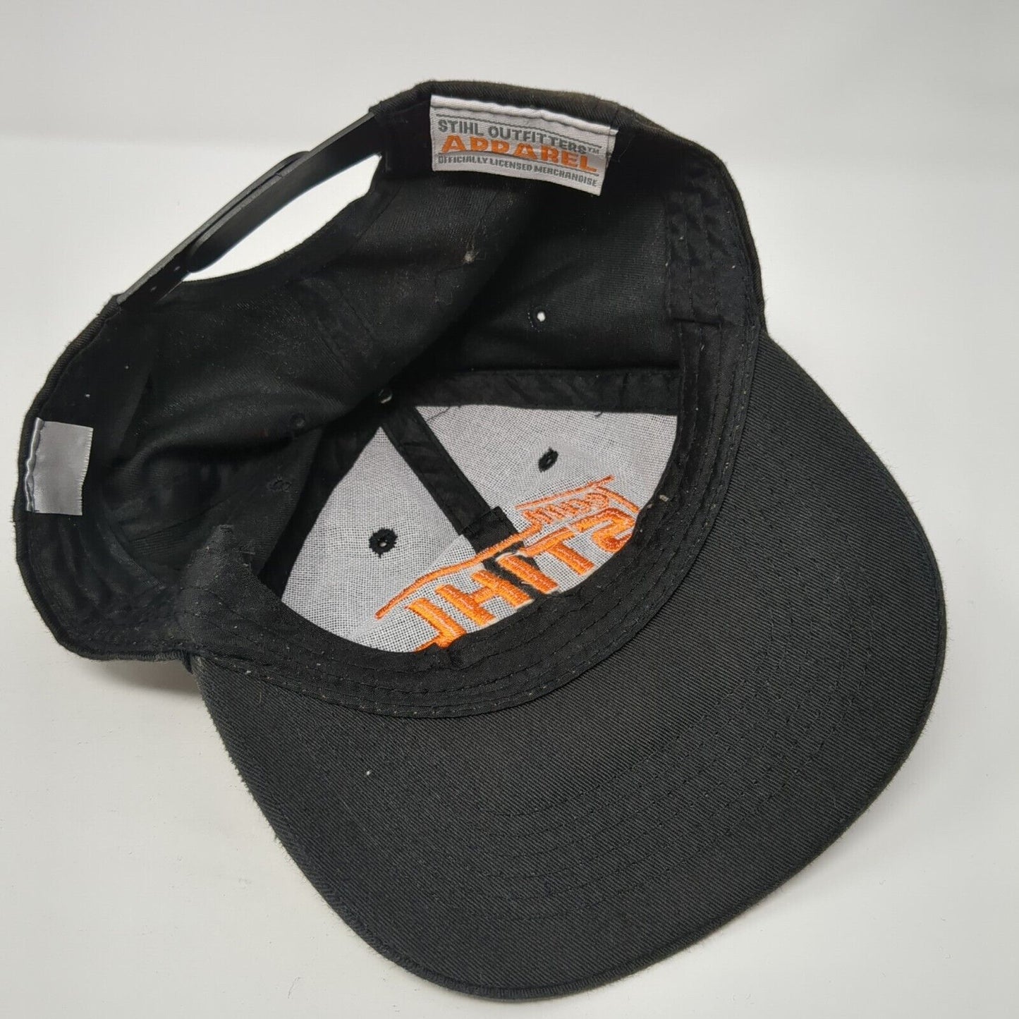 Team Stihl Snapback Hat Black One Size Embroidered Solid Vent Holes