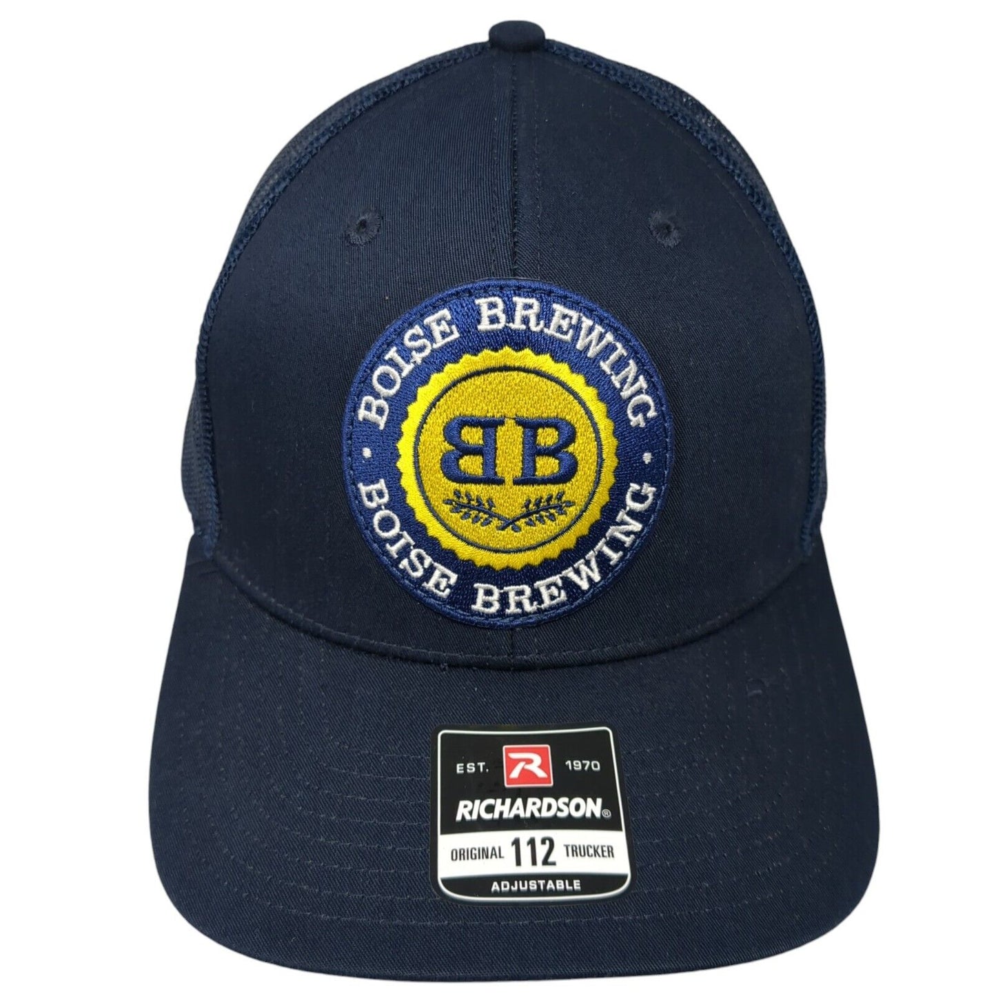 BB Boise Brewing Snapback Trucker Hat Blue OS Adjustable Mesh Back Richardson
