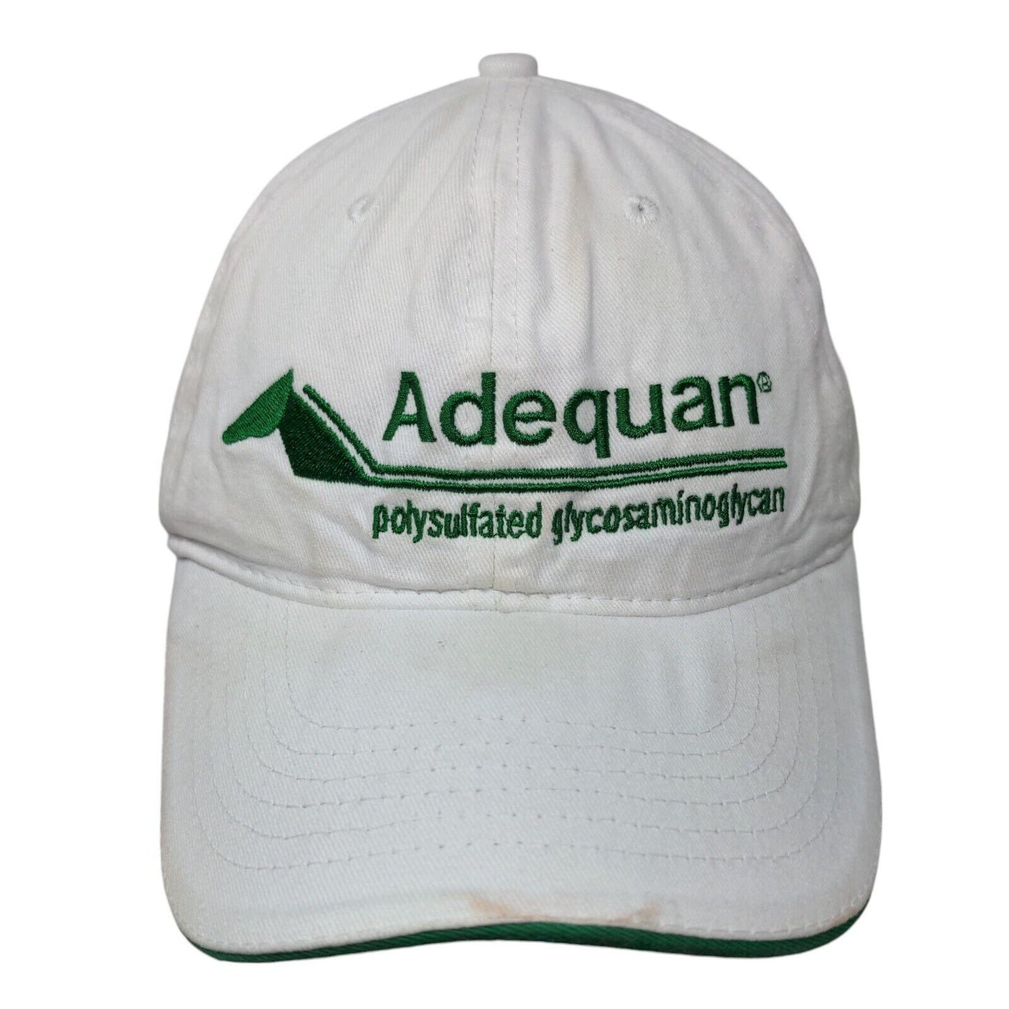 Adequan Polysulfated Glycosaminoglycan Strapback Hat White One Size 6 Panel
