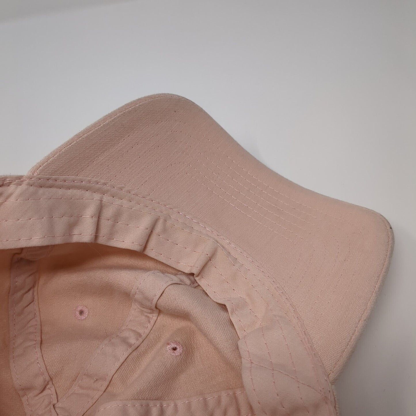 Unbranded Slideback Hat Pink One Size Adjustable Vented Holes 6 Panel Blank