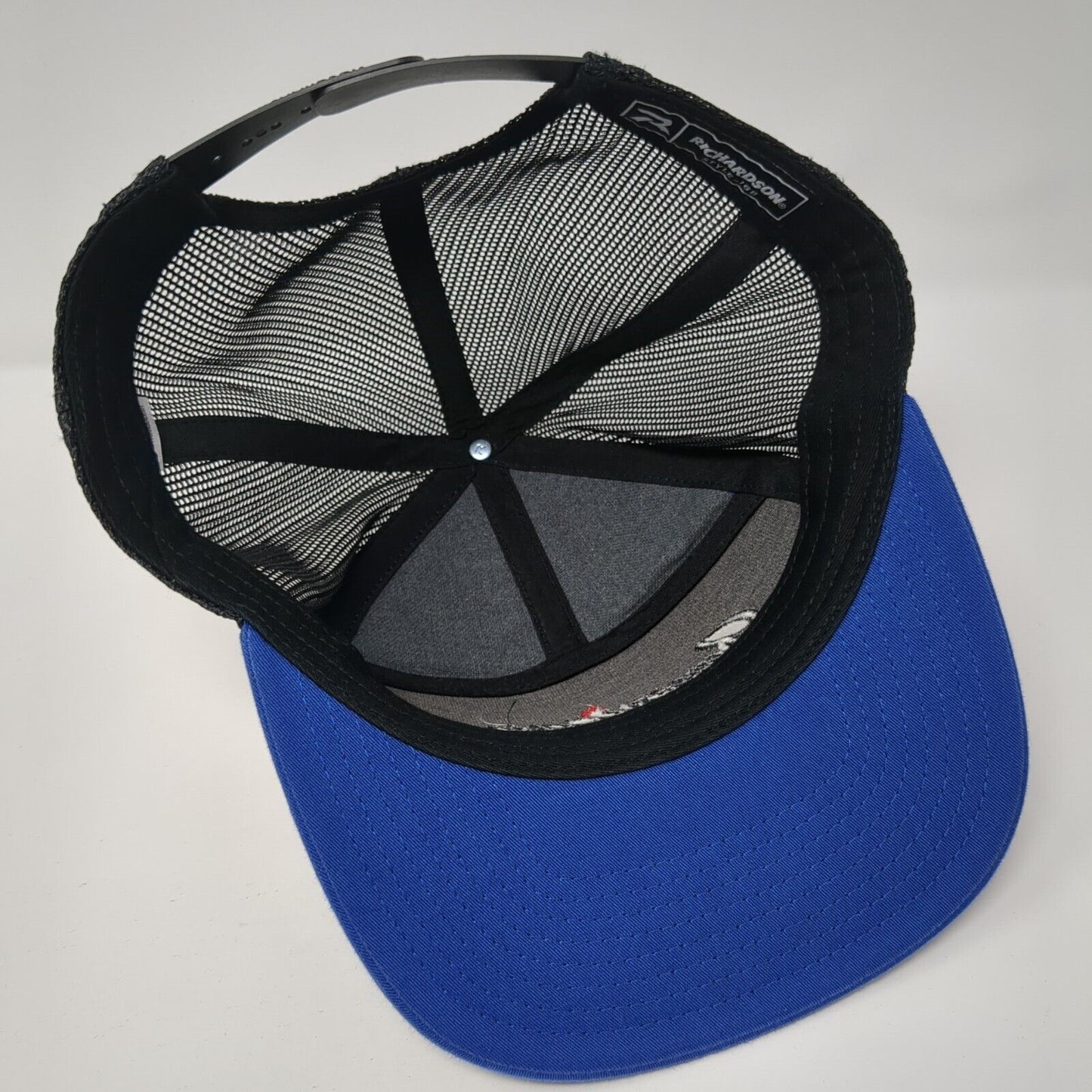 American Snapback Trucker Hat Blue One Size Adjustable Mesh Back Richardson