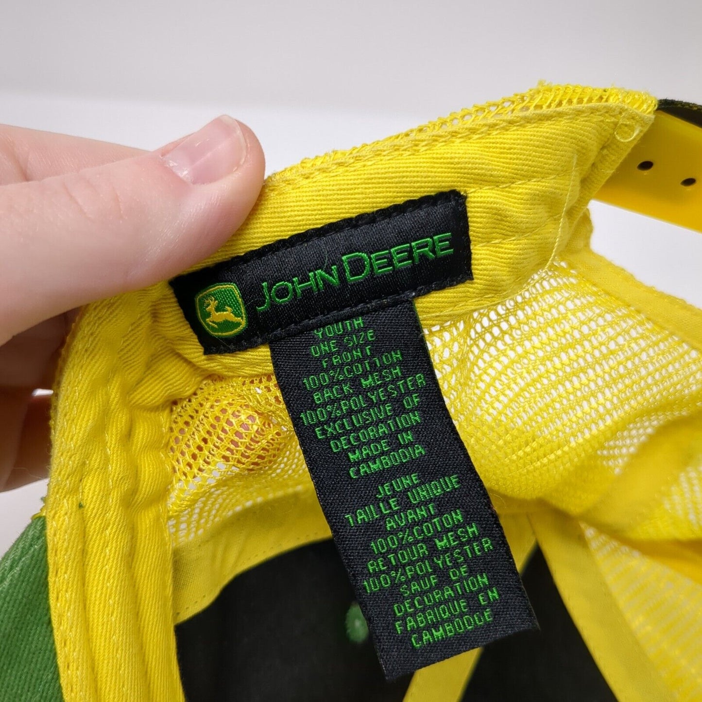 John Deere Snapback Mesh Back Trucker Hat Multicolor Youth One Size