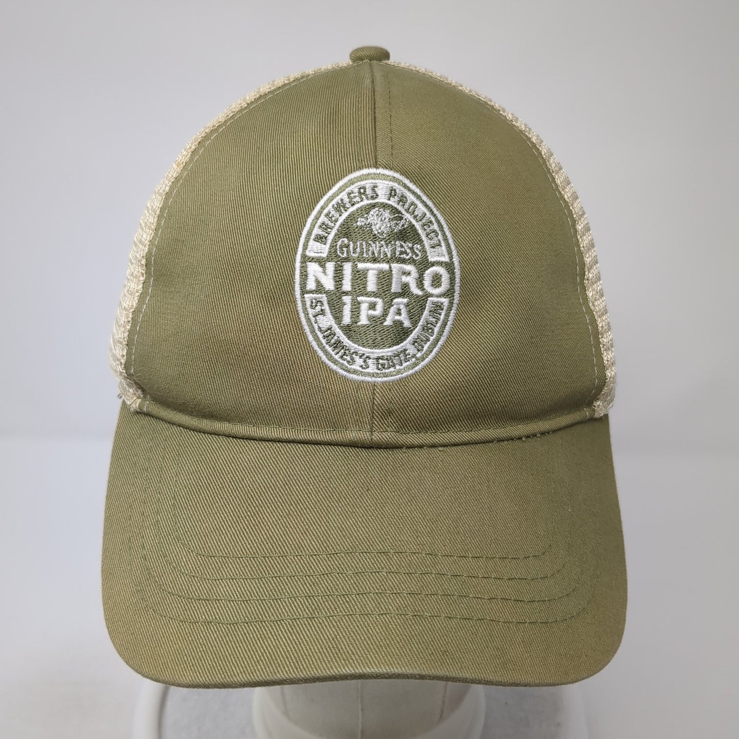 Guinness Nitro Ipa Snapback Trucker Hat Green One Size Mesh Back Outdoor