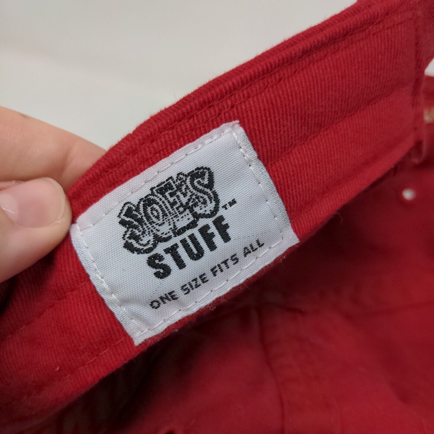 Joe's Since '91 Slideback Hat Red OSFA Adjustable Embroidered Patch 6 Panel