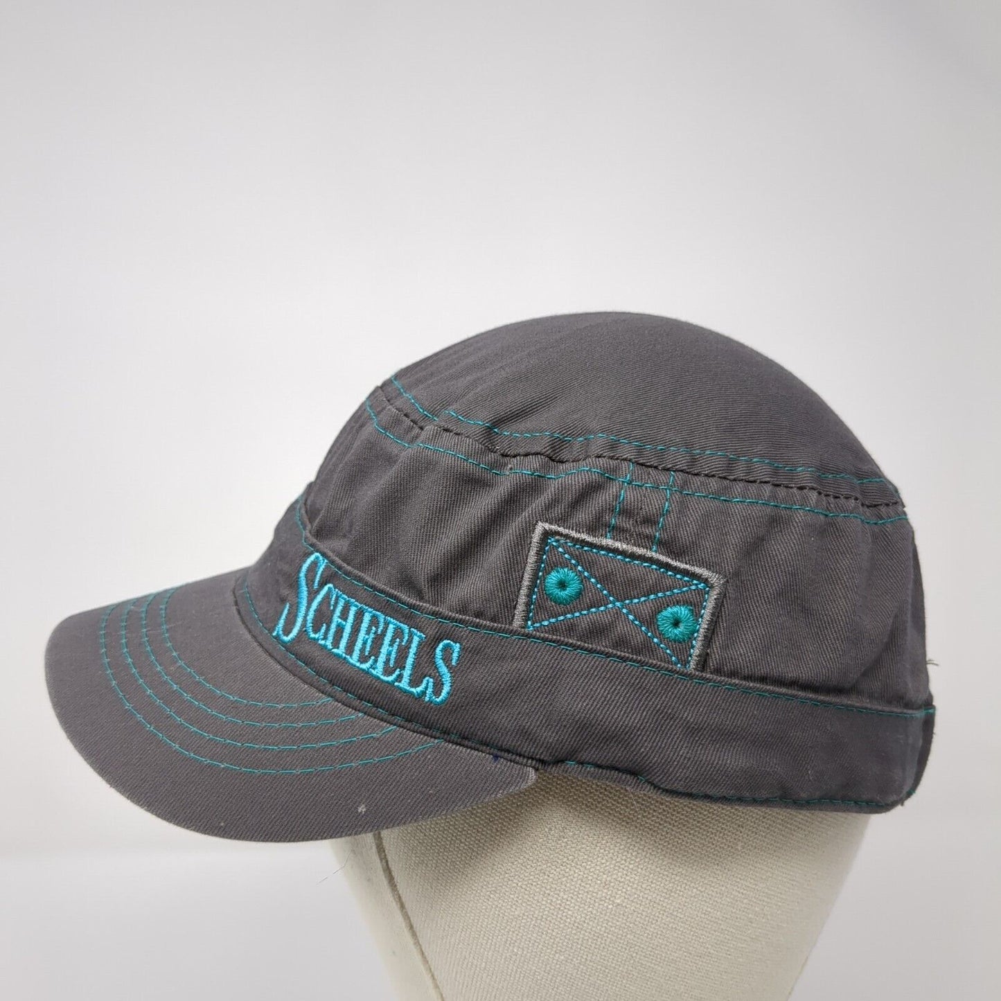 Scheels Slideback Cadet Army Hat Gray One Size Embroidered Outdoor Cap