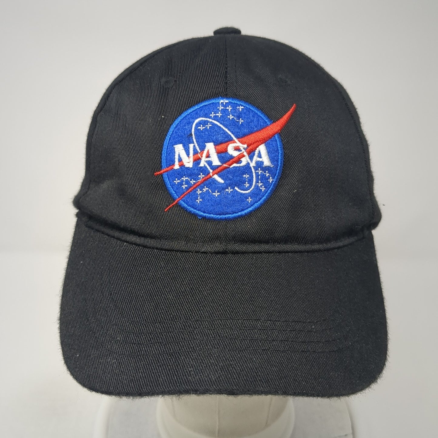 NASA Strapback Hat Black XL Adjustable Embroidered Spirit Vent Holes