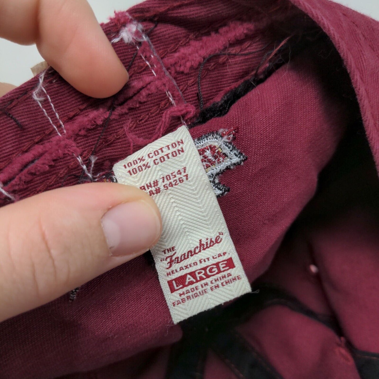 '47 Brand Men's Fitted Hat Red L Embroidered Boston College Eagles Logo