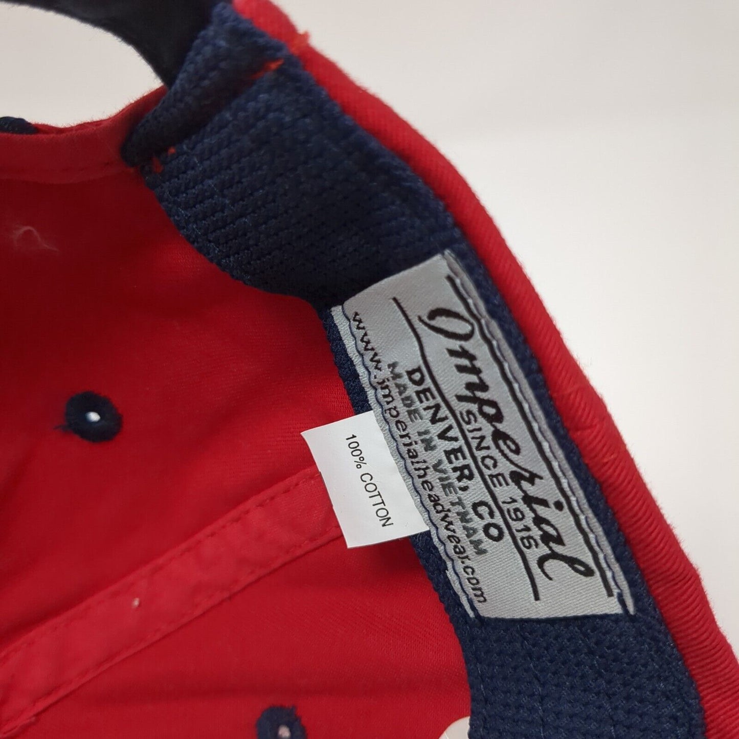 Allianz Strapback Hat Red One Size Adjustable Embroidered 6 Panel Imperial